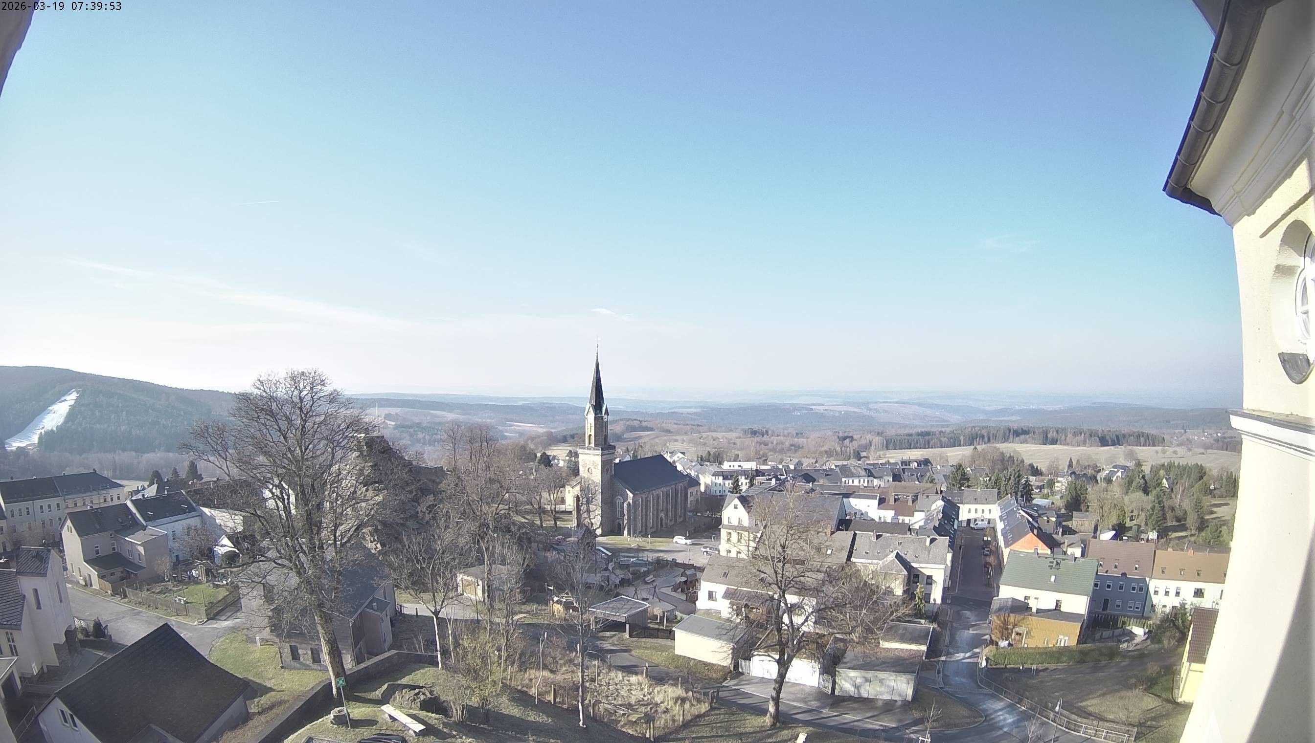 Archiv Foto Webcam Schöneck im Vogtland: Blick über den Ort
