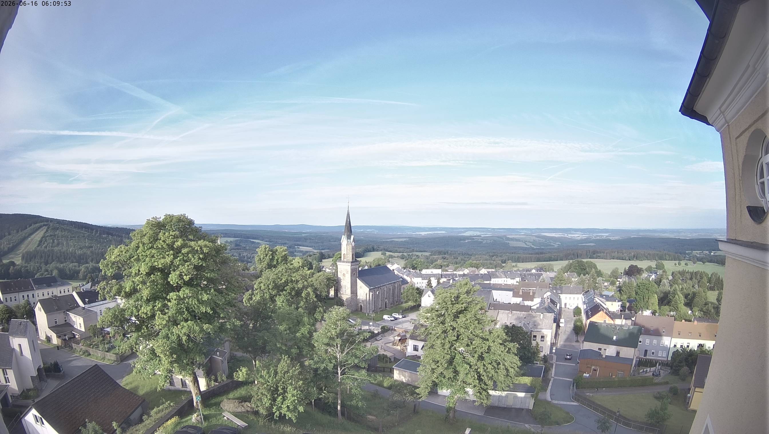 Archiv Foto Webcam Schöneck im Vogtland: Blick über den Ort