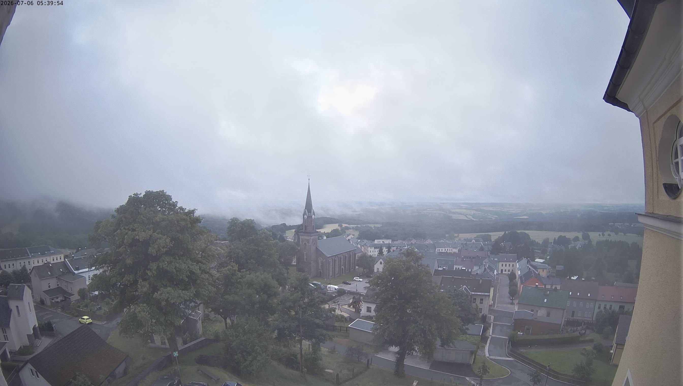 Archived image Webcam Schöneck - View Church