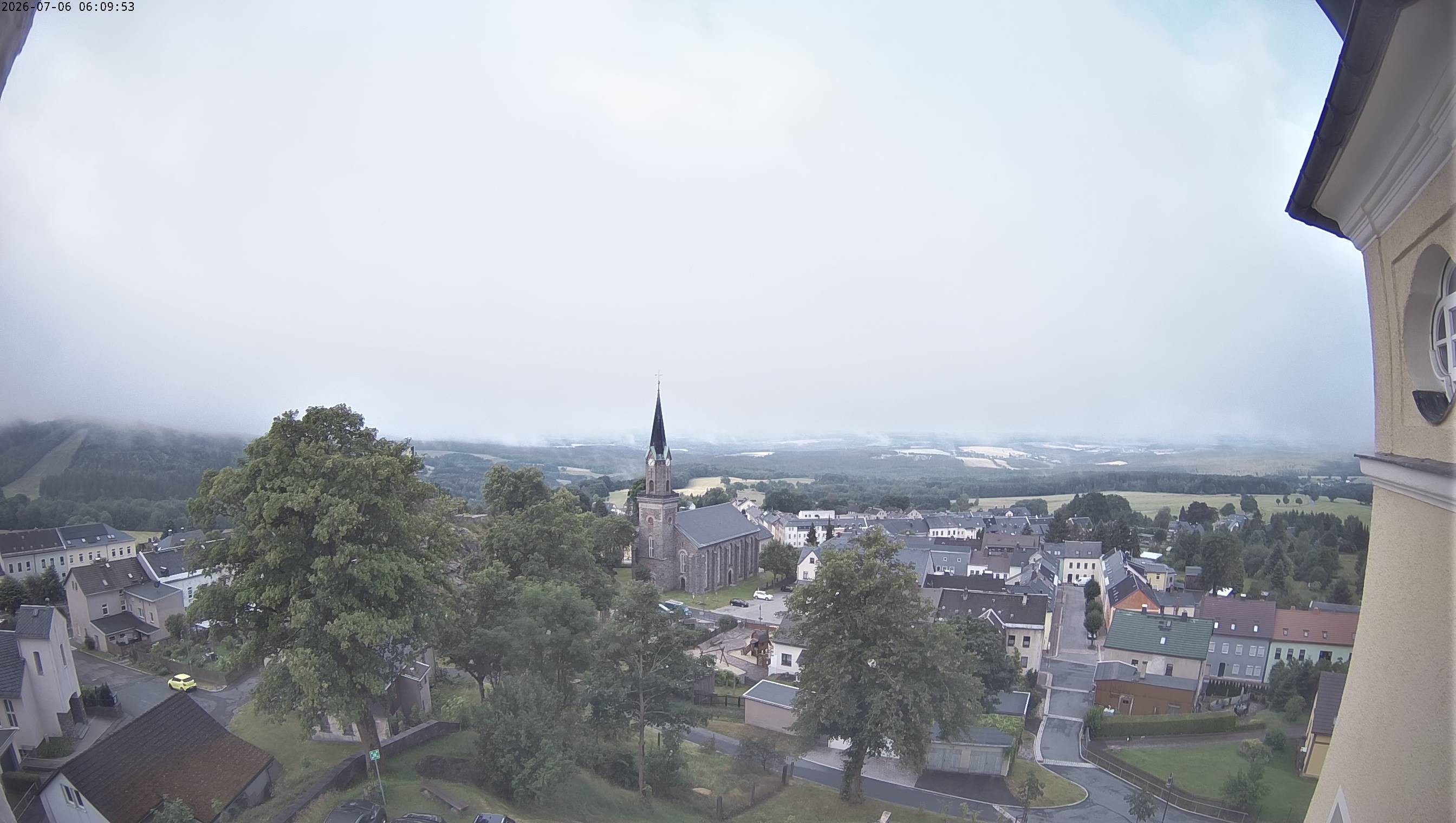 Archived image Webcam Schöneck - View Church