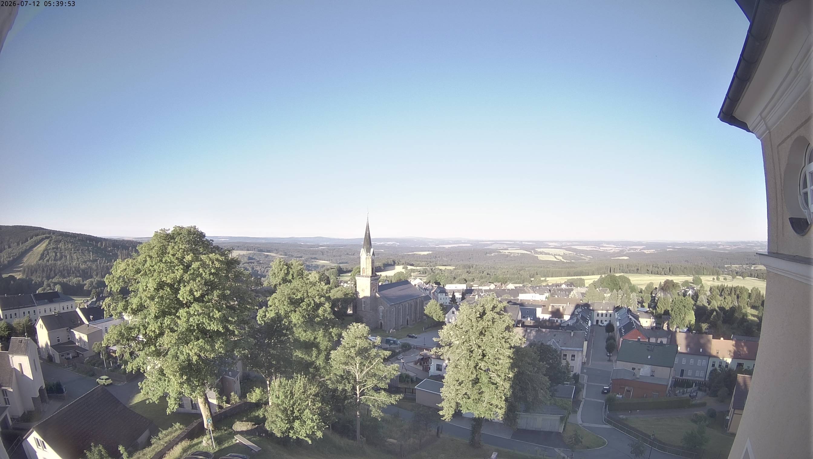 Archived image Webcam Schöneck - View Church