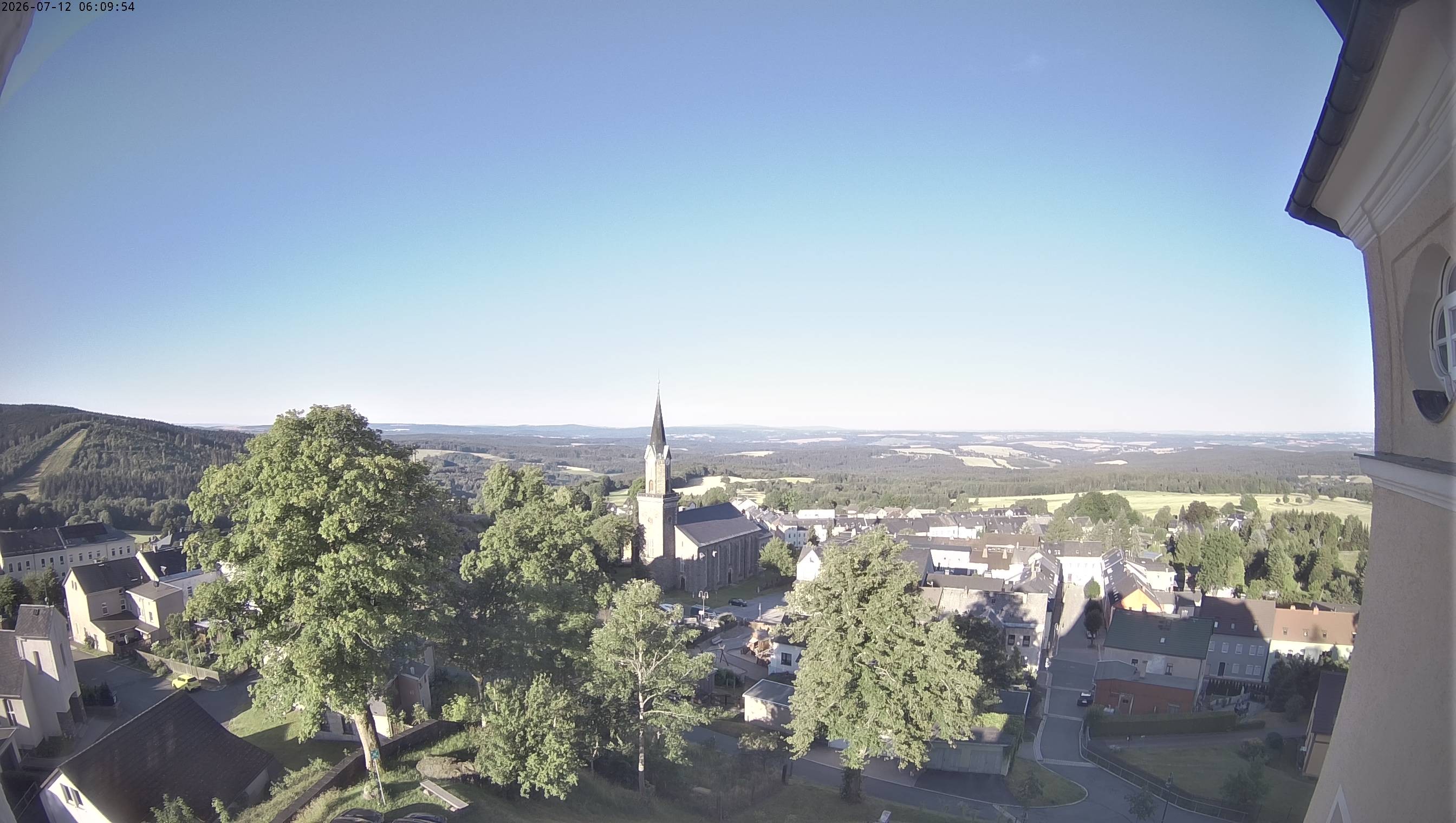 Archived image Webcam Schöneck - View Church