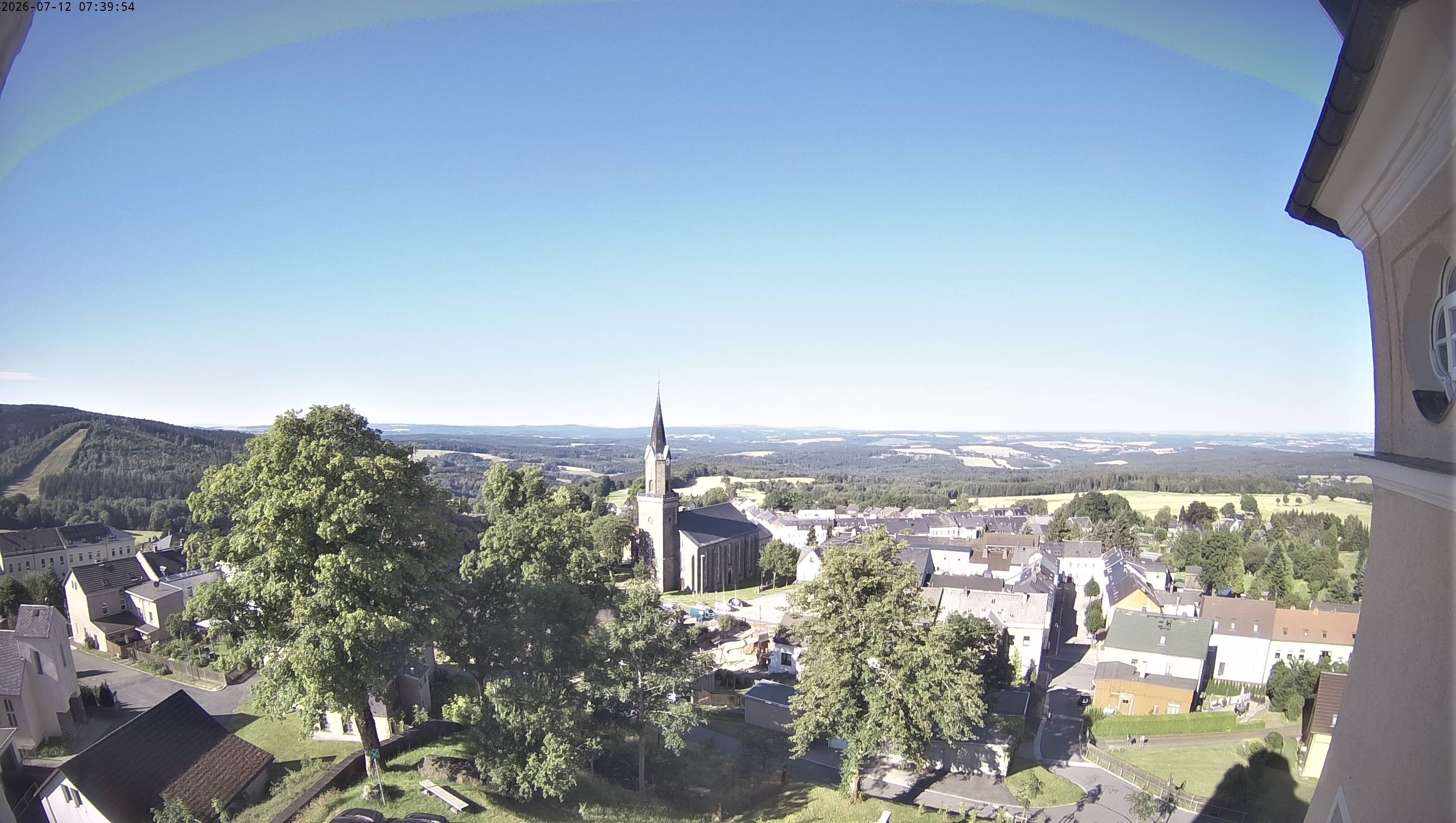 Archived image Webcam Schöneck - View Church