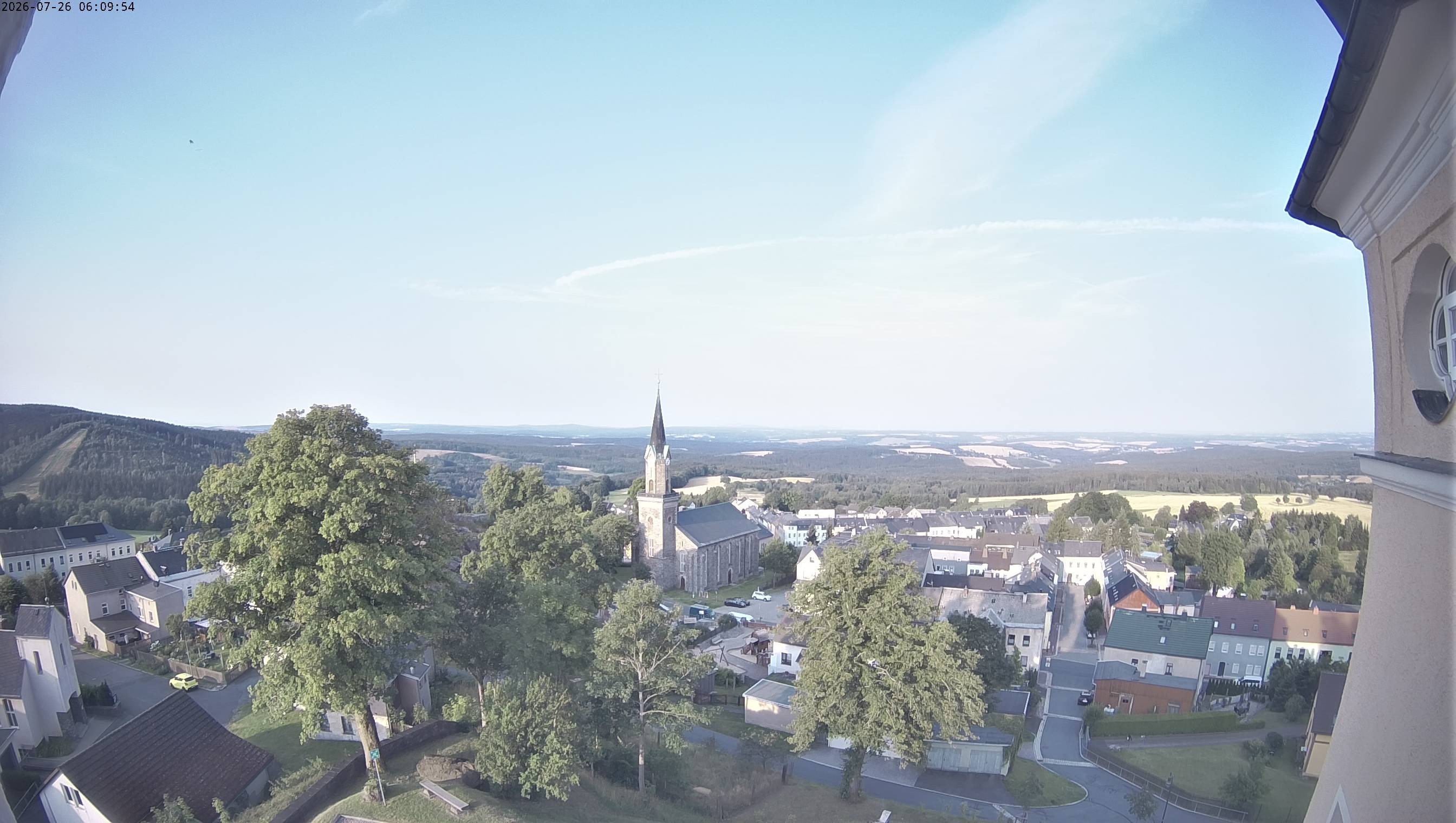 Archiv Foto Webcam Schöneck im Vogtland: Blick über den Ort