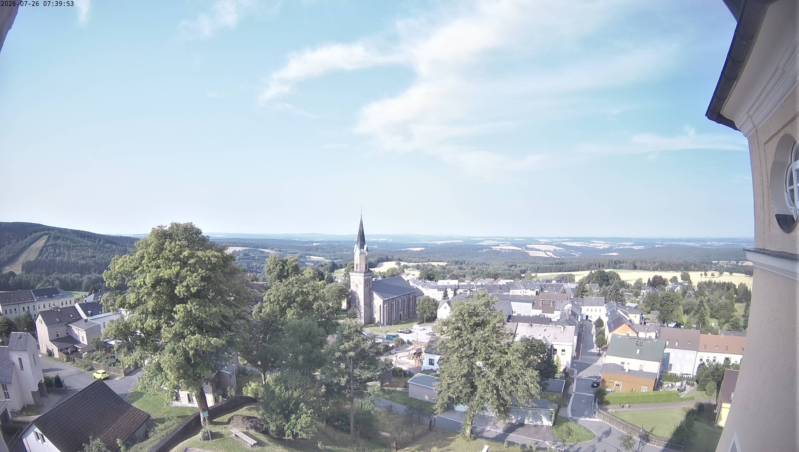 Archiv Foto Webcam Schöneck im Vogtland: Blick über den Ort