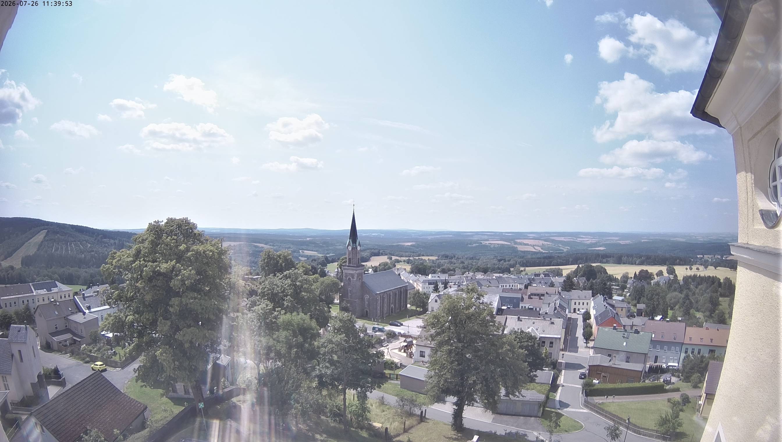 Archiv Foto Webcam Schöneck im Vogtland: Blick über den Ort