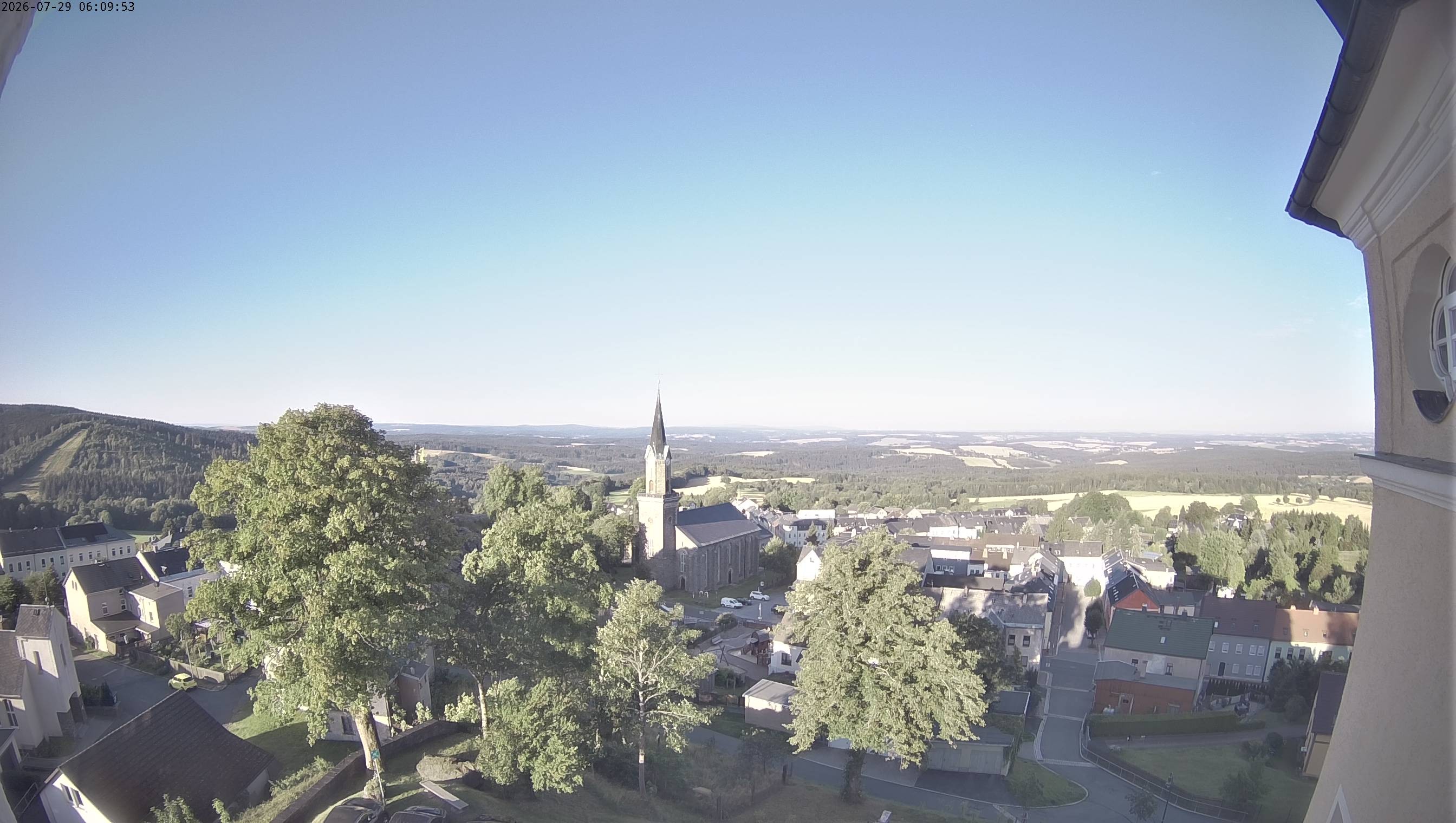 Archiv Foto Webcam Schöneck im Vogtland: Blick über den Ort