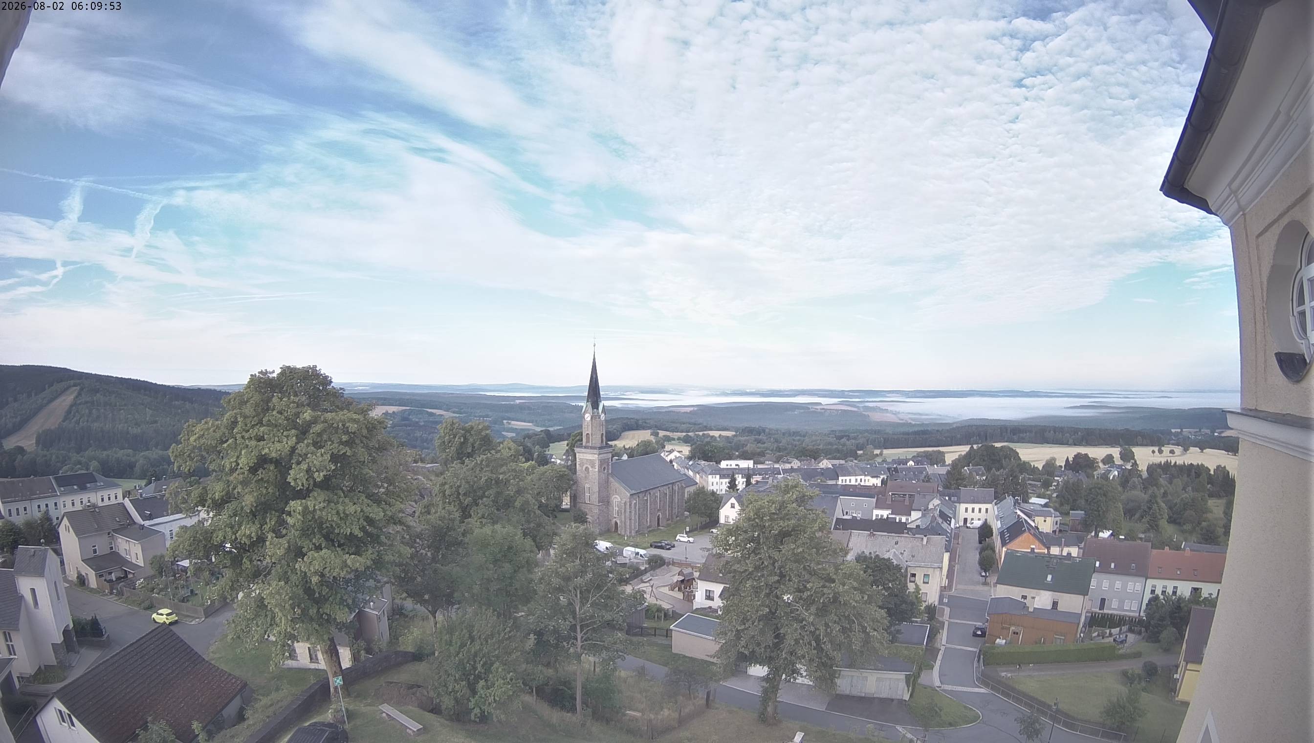 Archived image Webcam Schöneck - View Church
