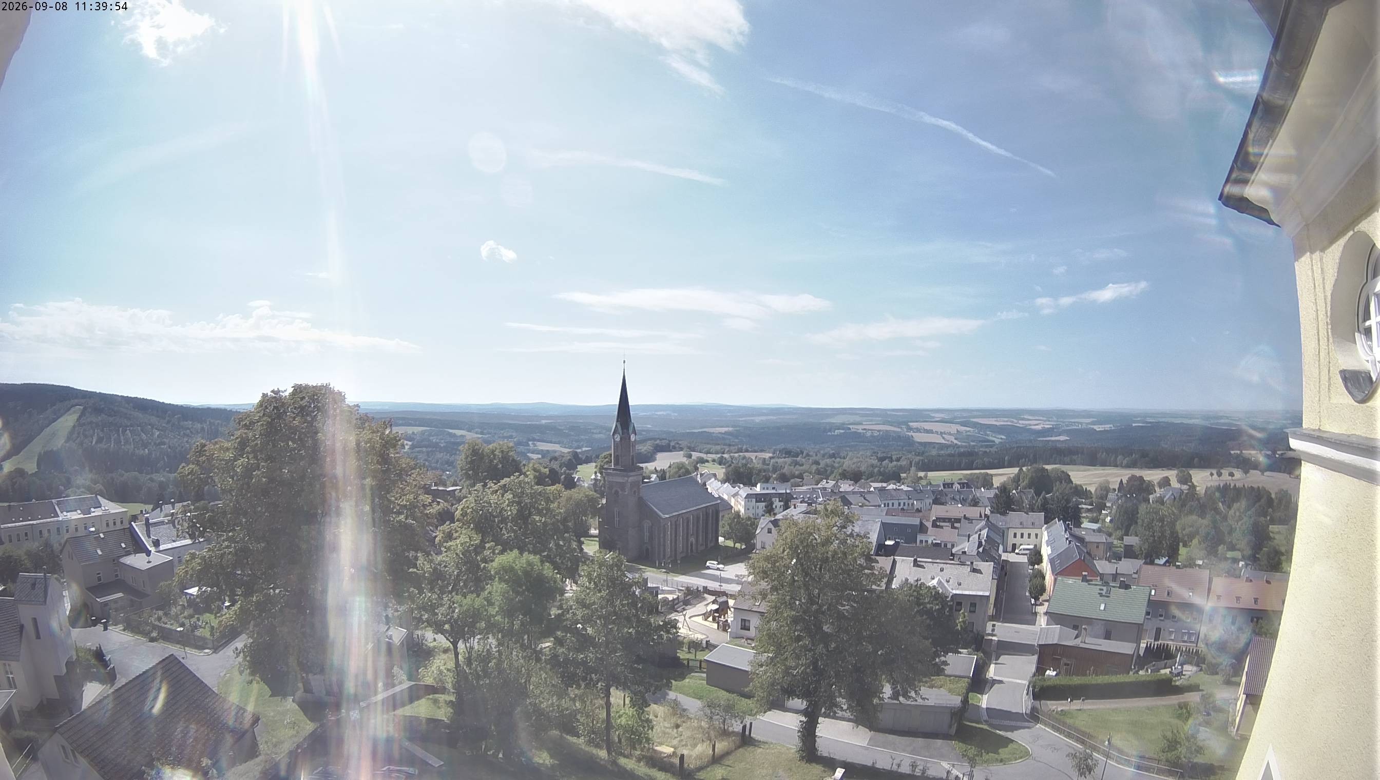 Archived image Webcam Schöneck - View Church