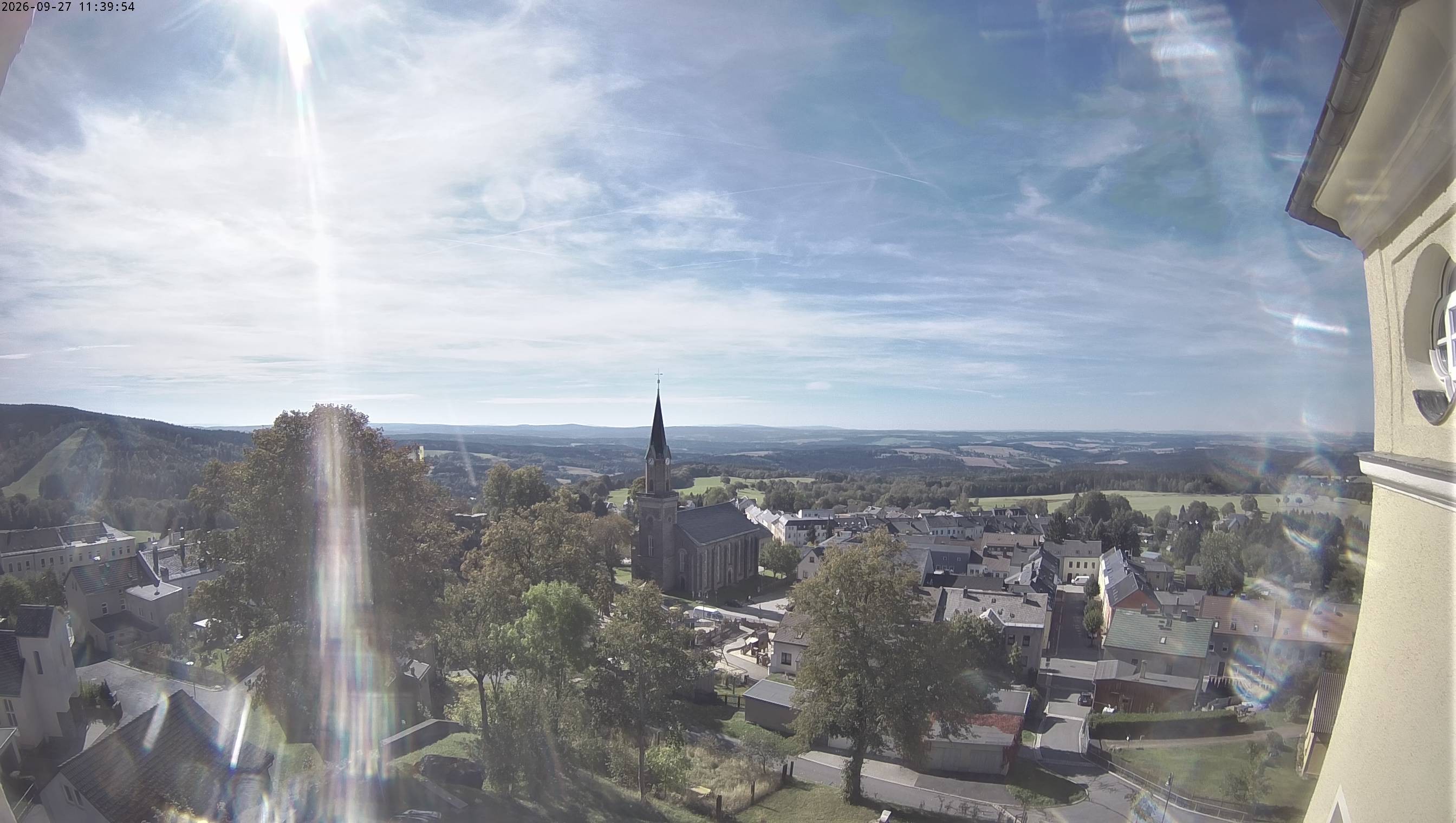 Archiv Foto Webcam Schöneck im Vogtland: Blick über den Ort
