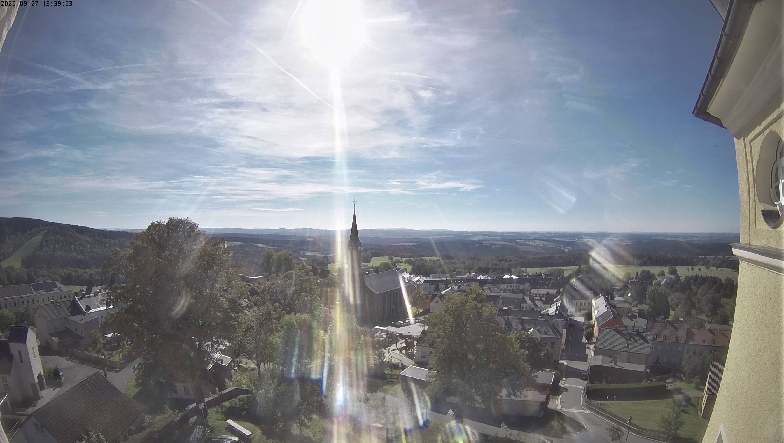 Archiv Foto Webcam Schöneck im Vogtland: Blick über den Ort