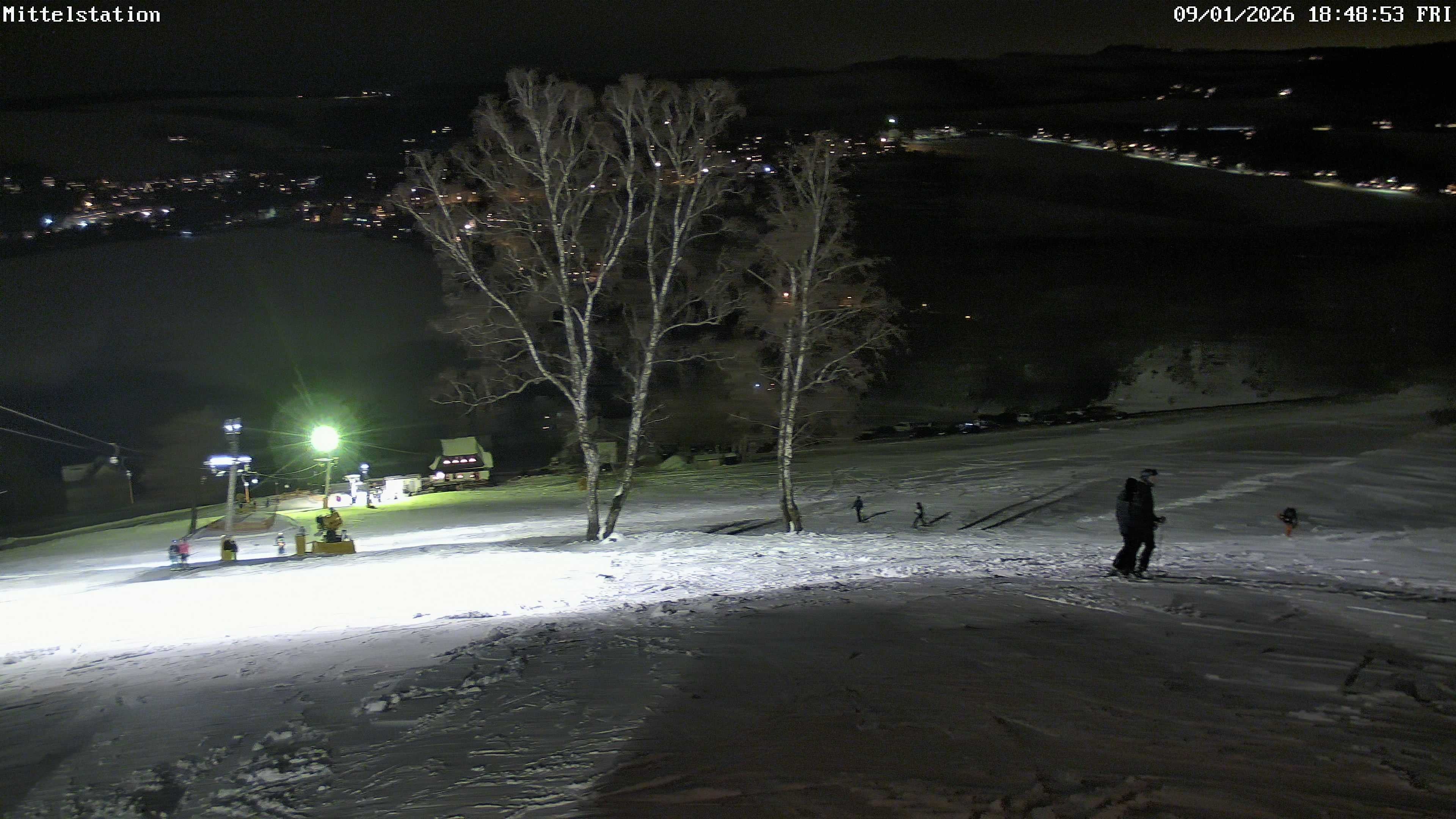 Archiv Foto Webcam Lössnitz: Skilift Mittelstation