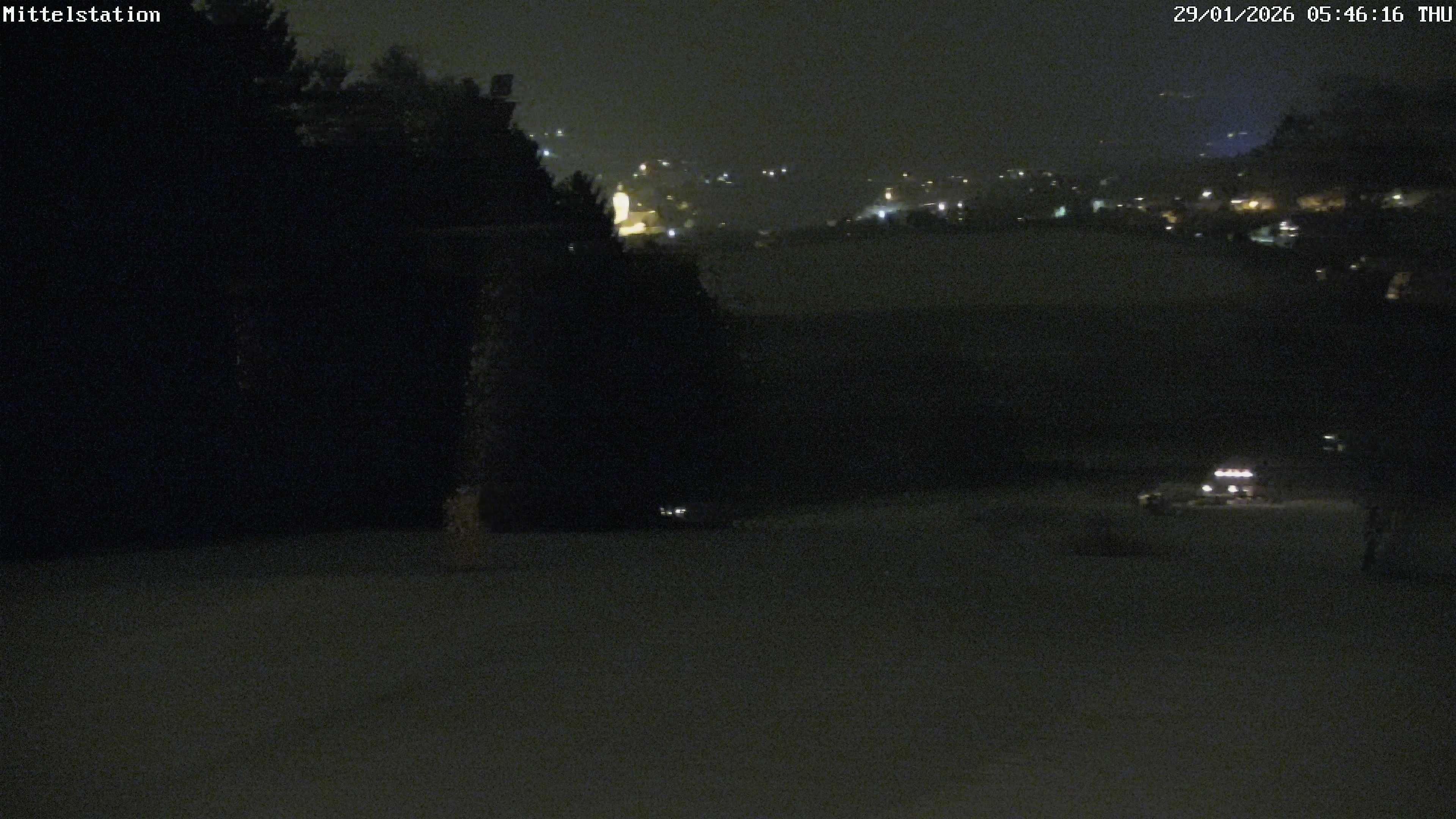 Archiv Foto Webcam Lössnitz: Skilift Mittelstation