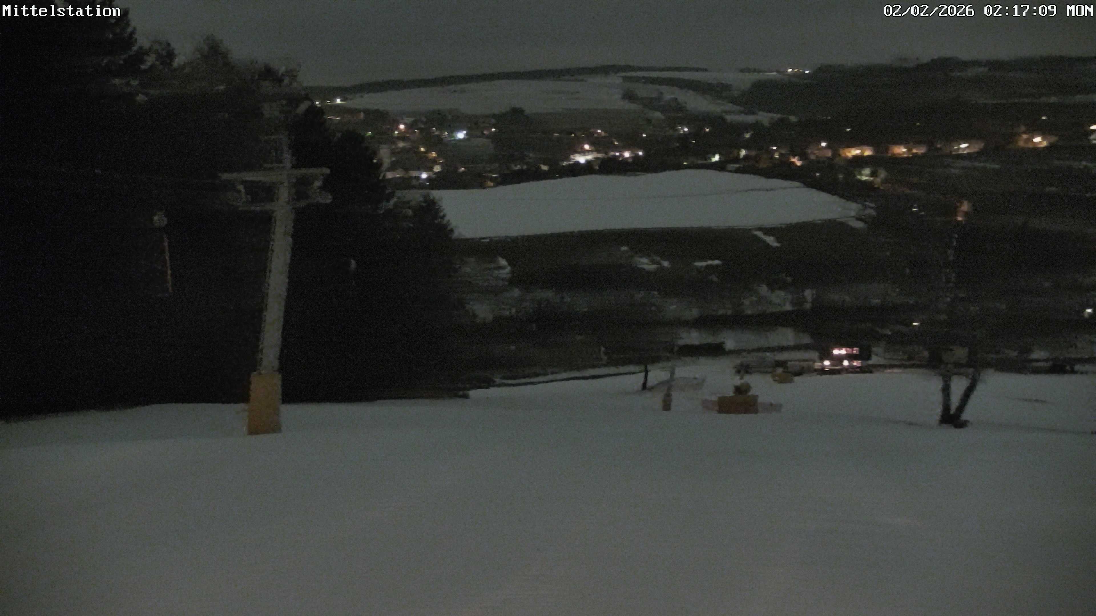 Archiv Foto Webcam Lössnitz: Skilift Mittelstation