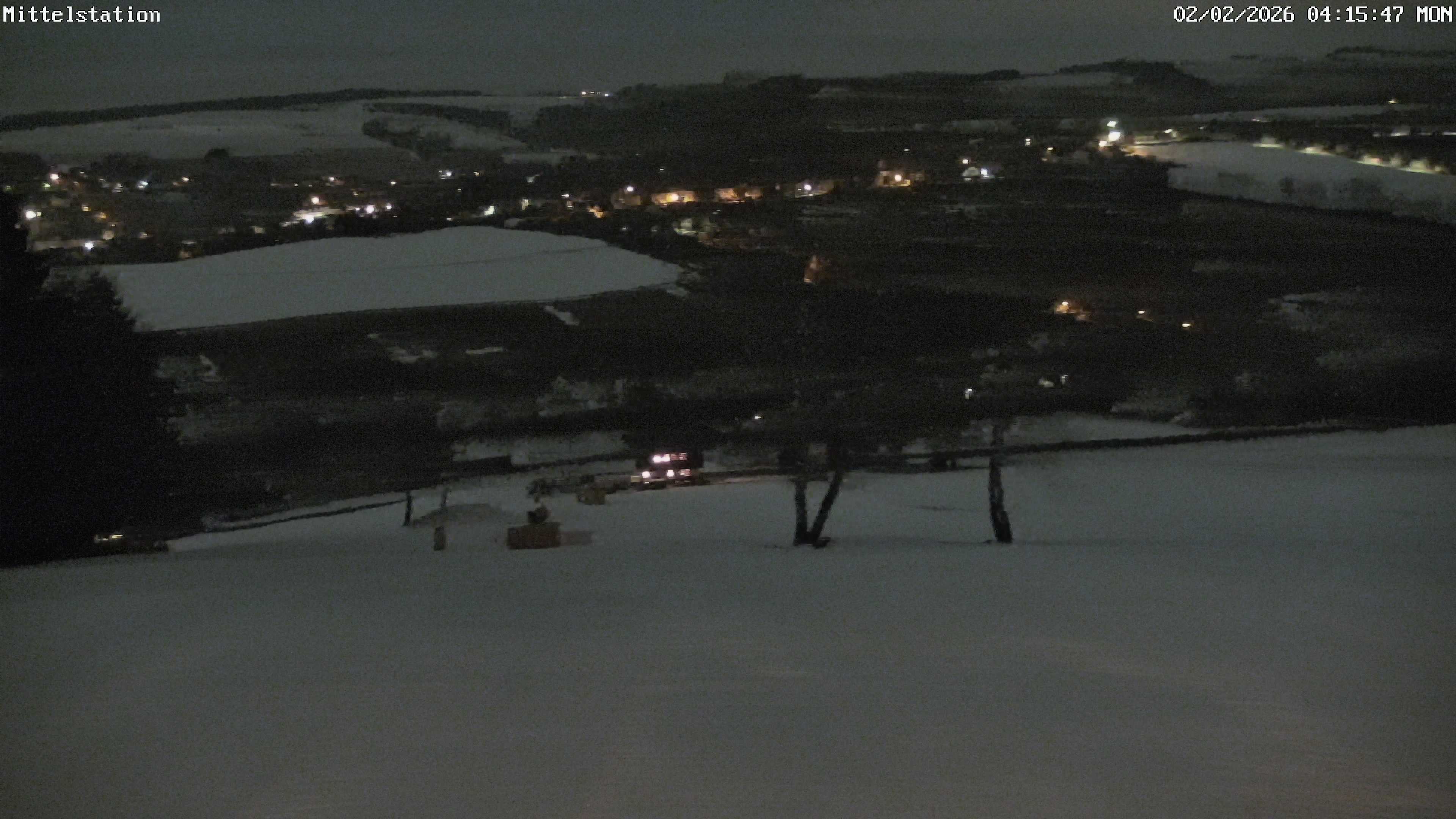 Archiv Foto Webcam Lössnitz: Skilift Mittelstation