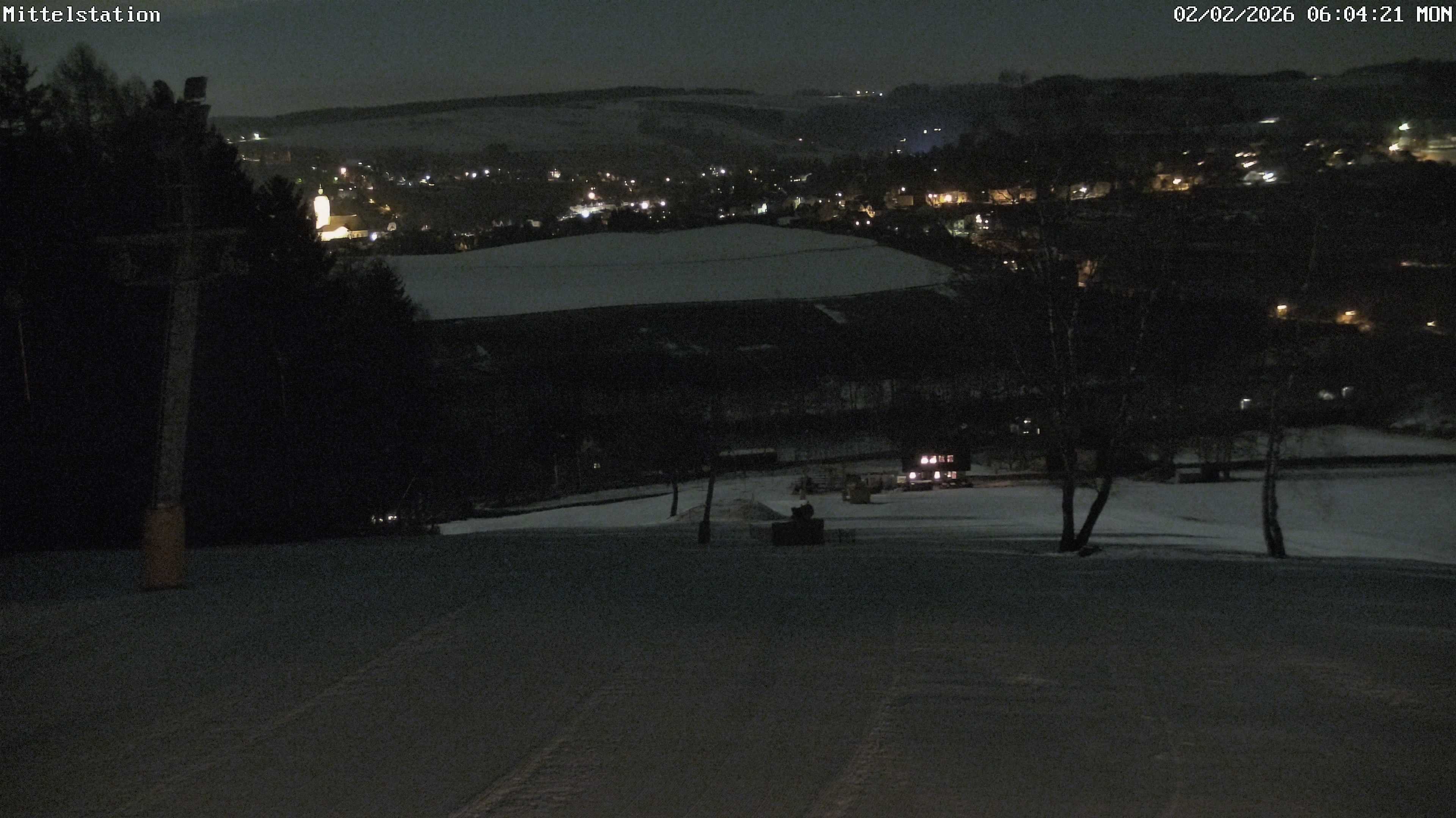 Archiv Foto Webcam Lössnitz: Skilift Mittelstation