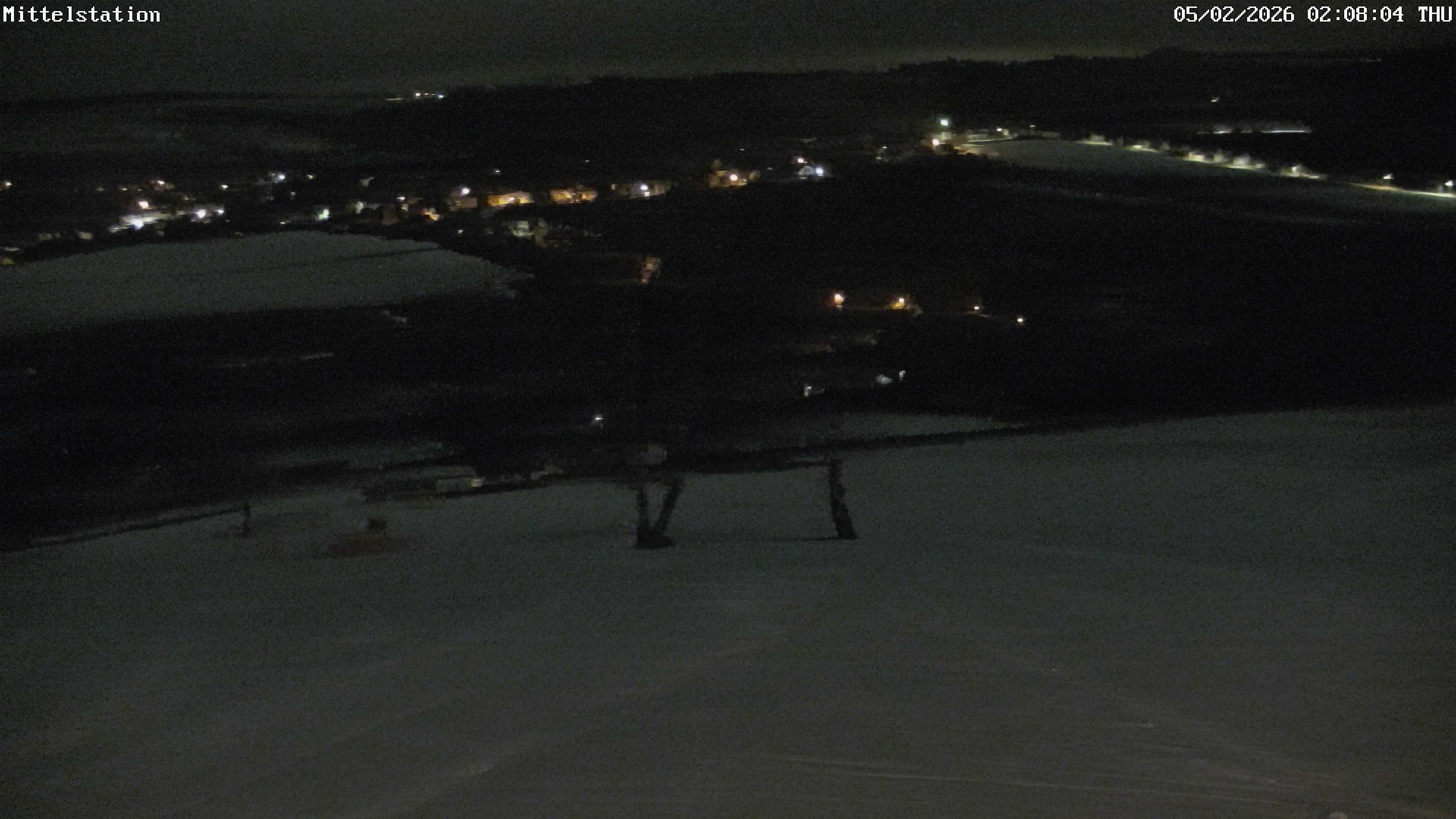 Archiv Foto Webcam Lössnitz: Skilift Mittelstation