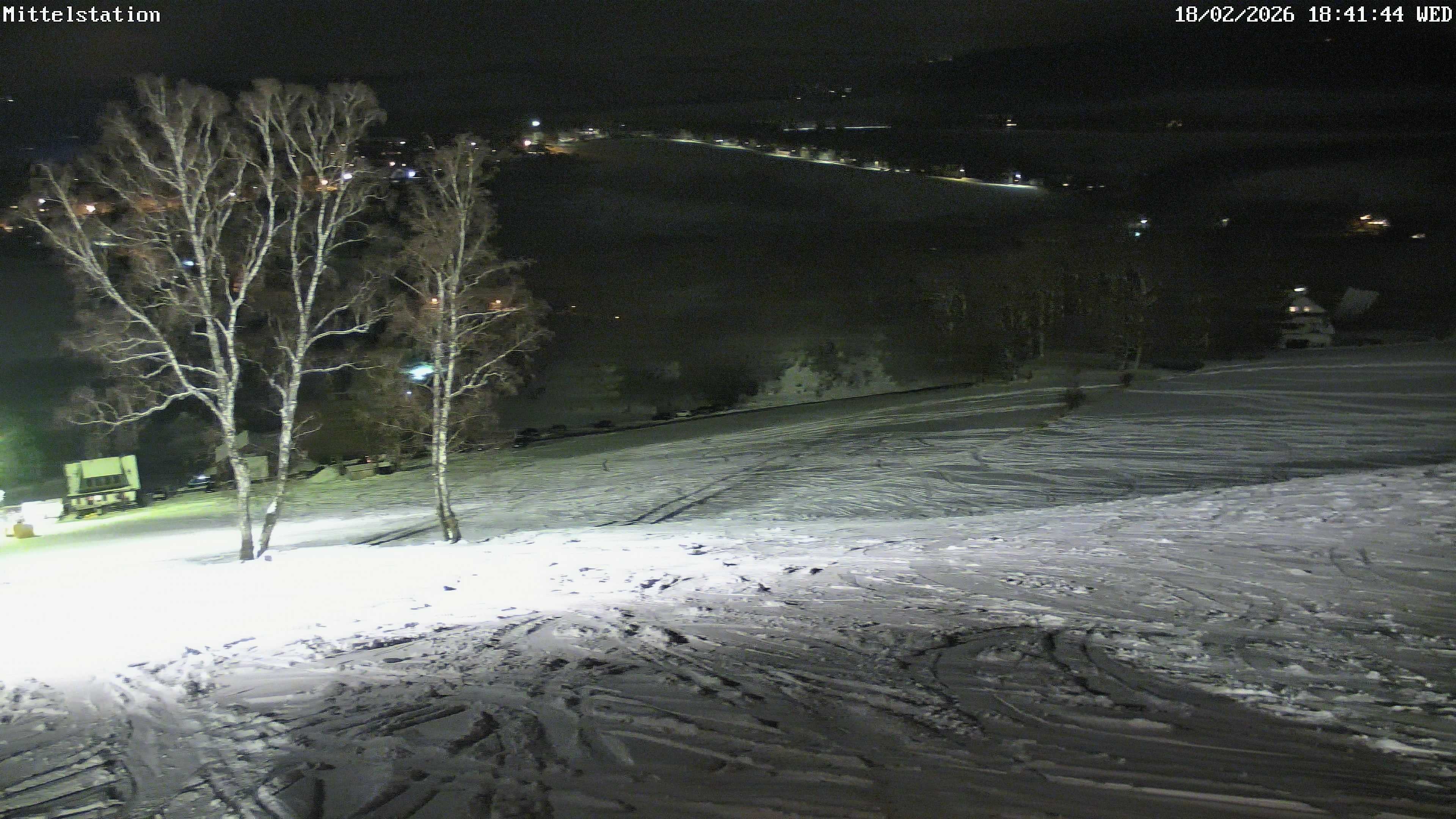 Archiv Foto Webcam Lössnitz: Skilift Mittelstation