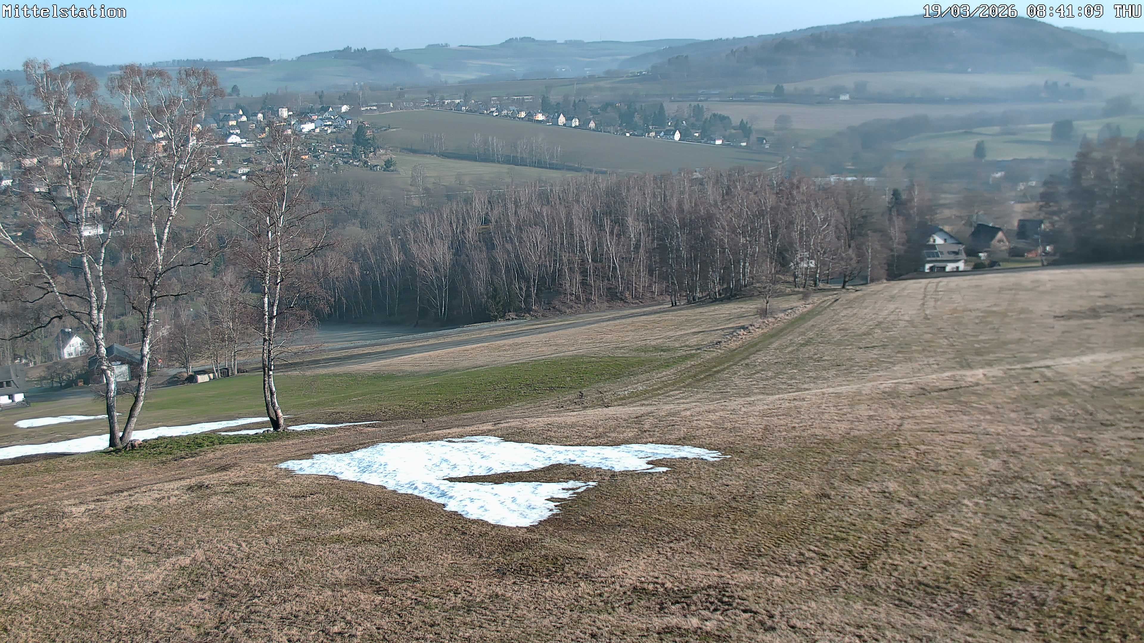 Archiv Foto Webcam Lössnitz: Skilift Mittelstation