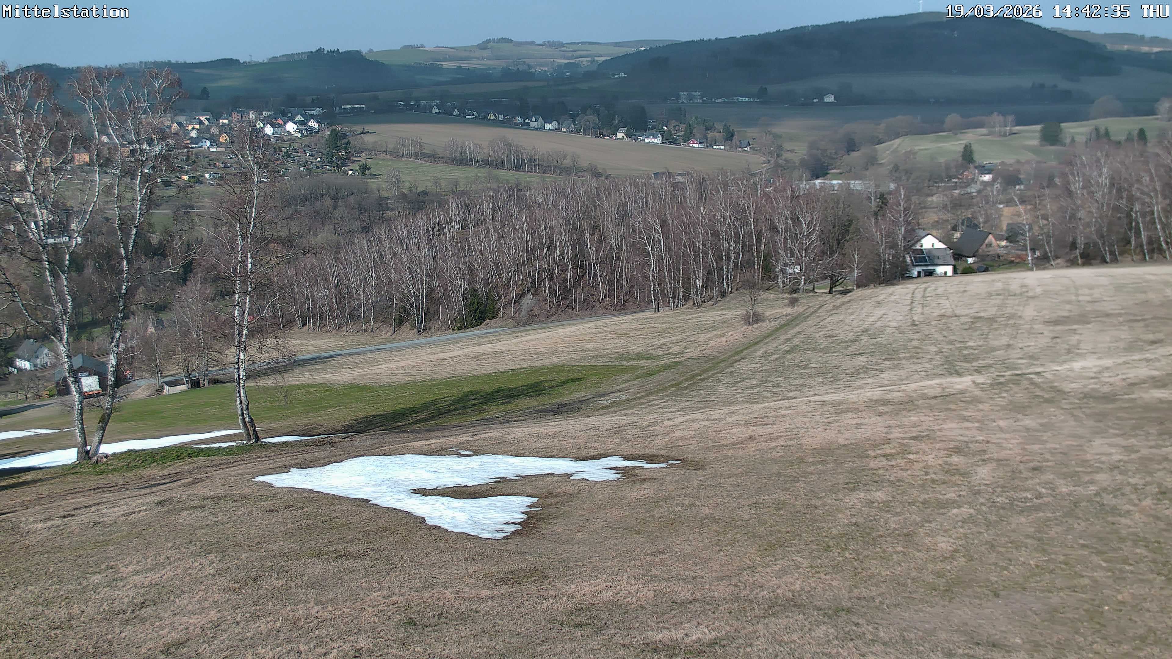 Archiv Foto Webcam Lössnitz: Skilift Mittelstation