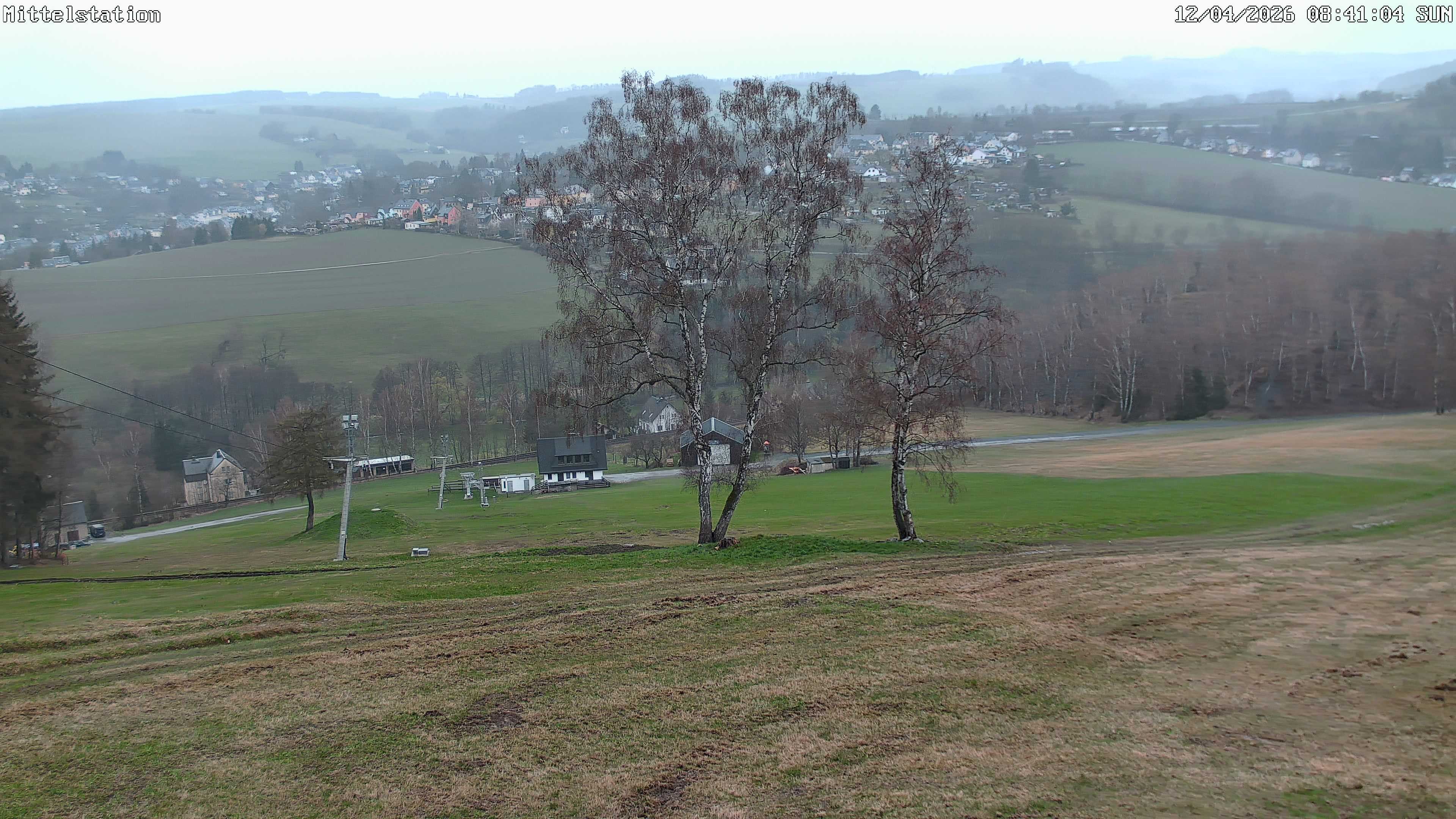 Archiv Foto Webcam Lössnitz: Skilift Mittelstation