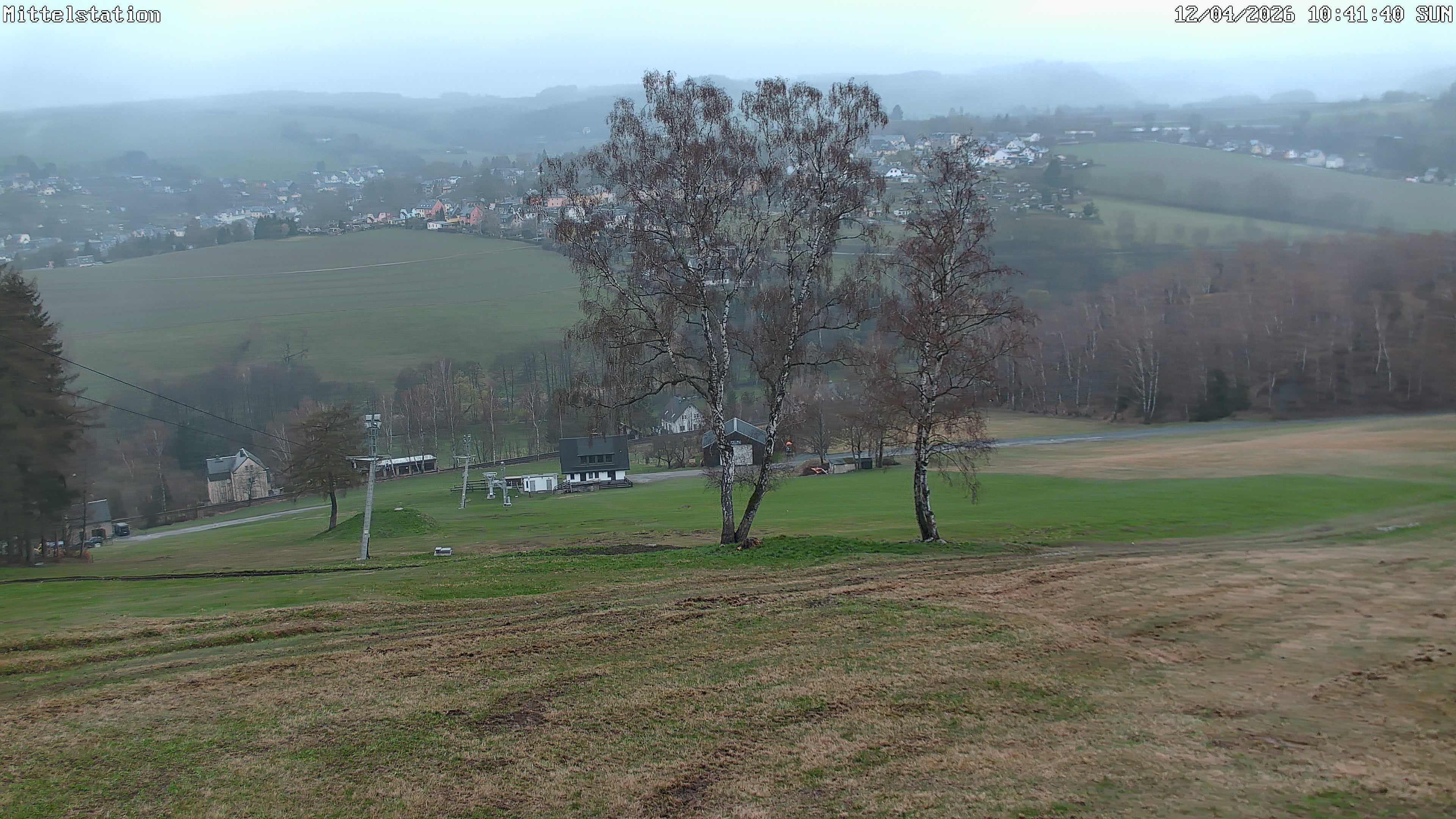 Archiv Foto Webcam Lössnitz: Skilift Mittelstation