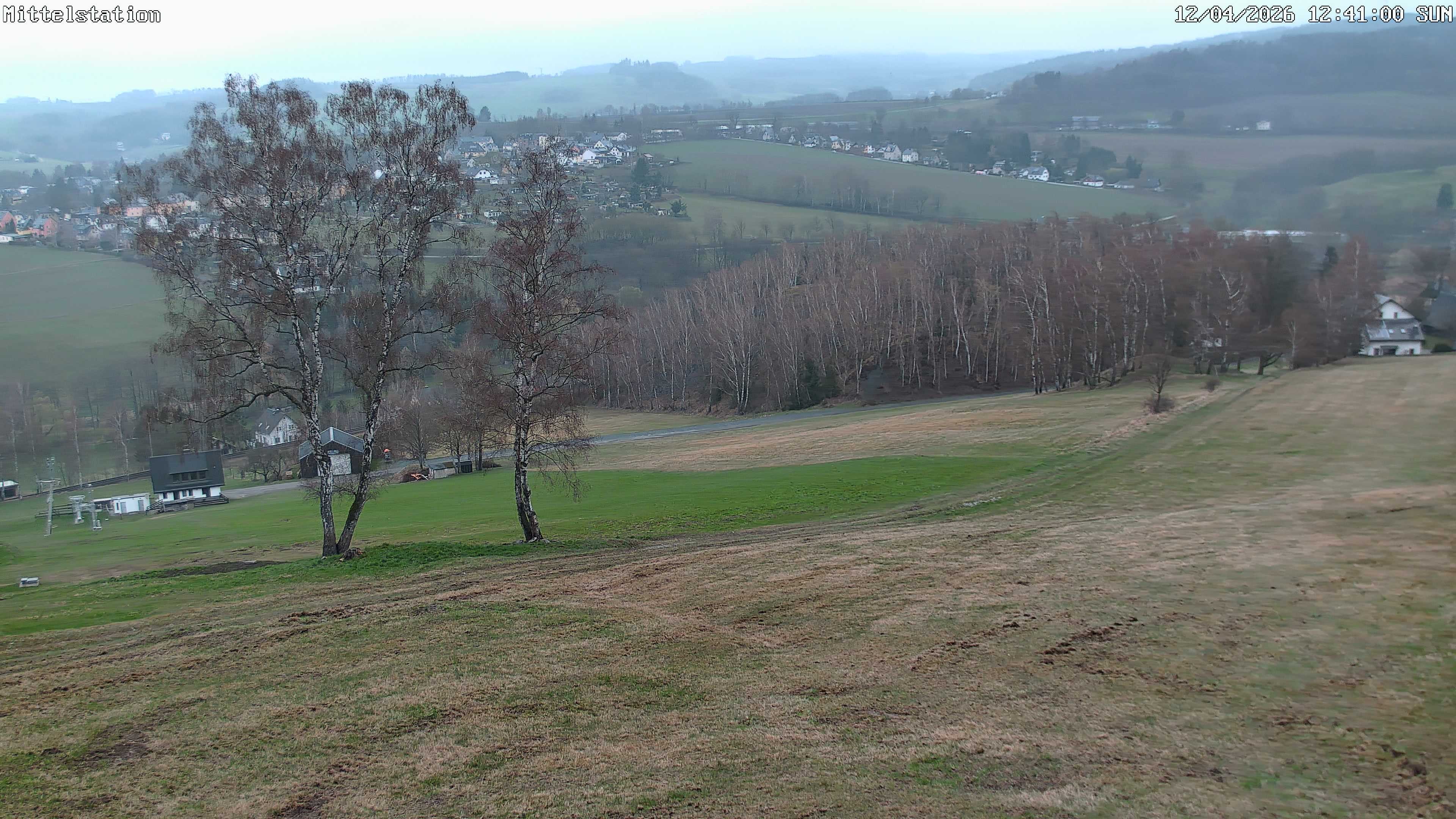 Archiv Foto Webcam Lössnitz: Skilift Mittelstation