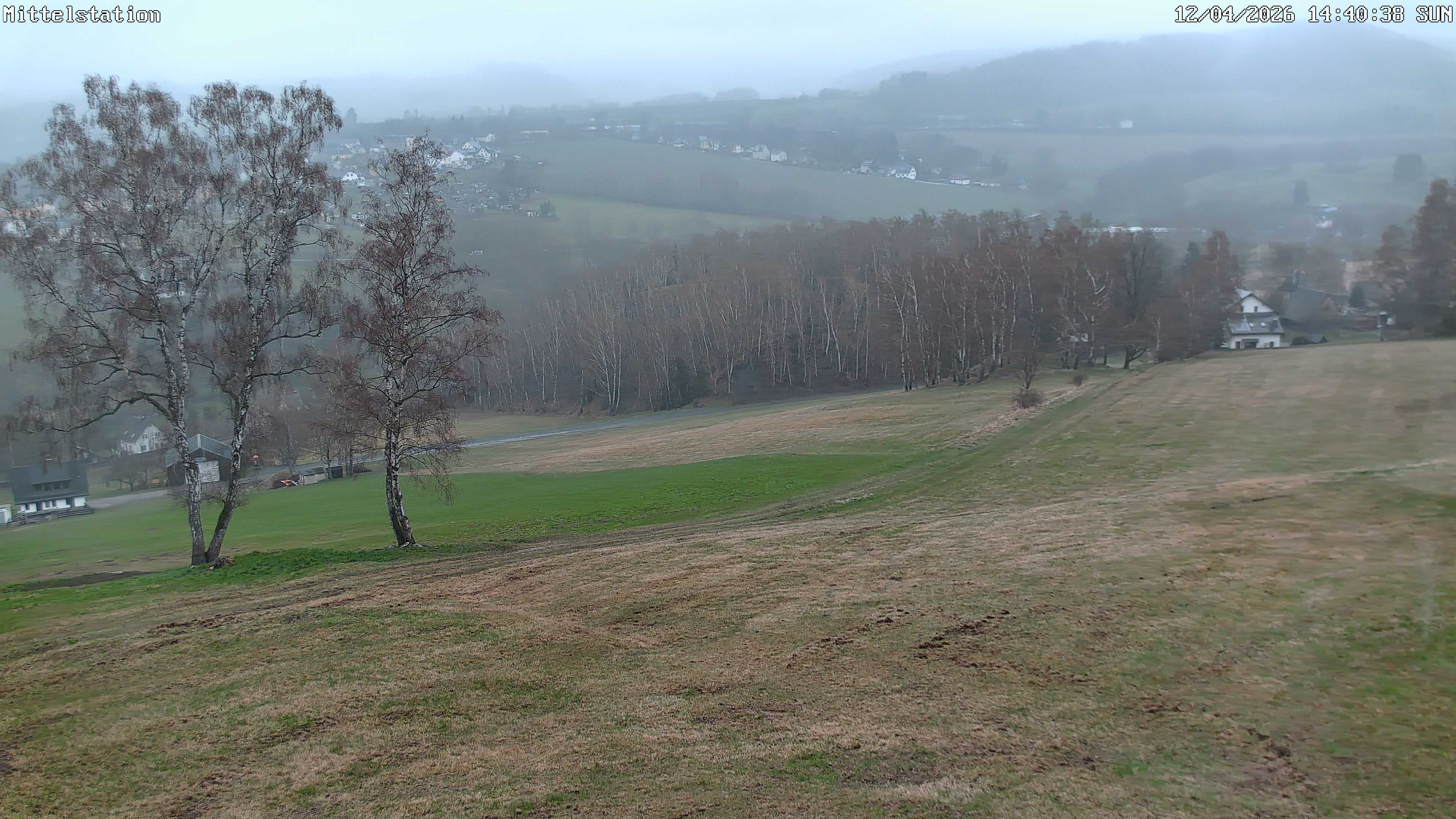 Archiv Foto Webcam Lössnitz: Skilift Mittelstation