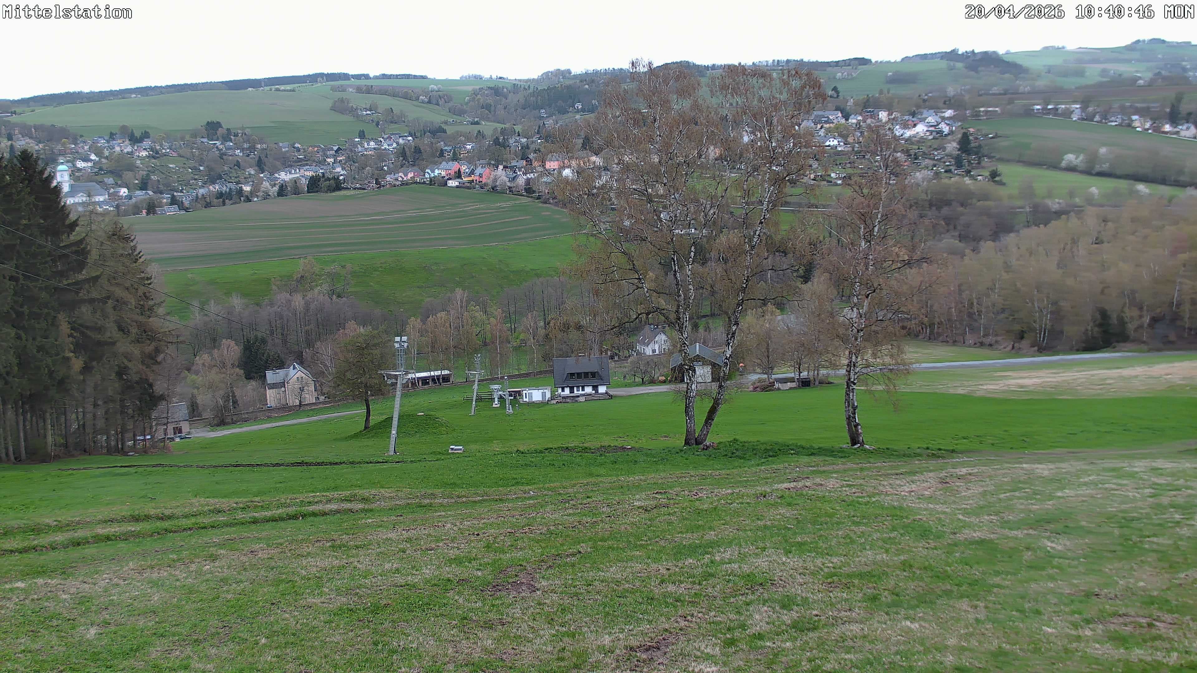 Archiv Foto Webcam Lössnitz: Skilift Mittelstation