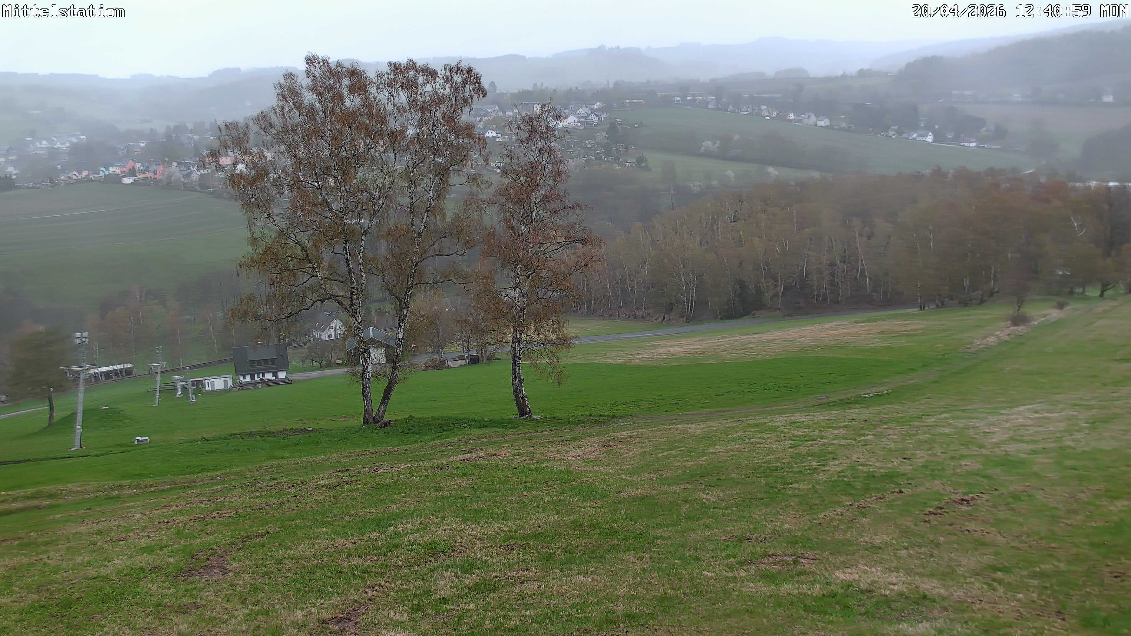 Archiv Foto Webcam Lössnitz: Skilift Mittelstation