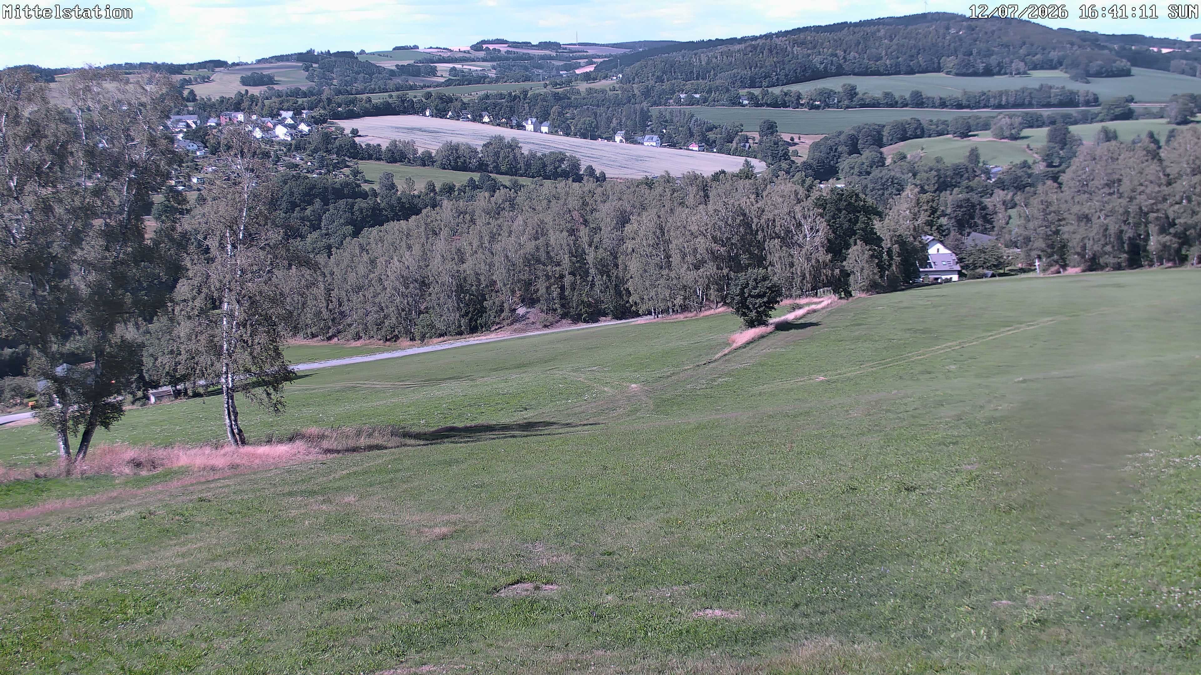 Archived image Webcam Lössnitz: Lift Middle Station