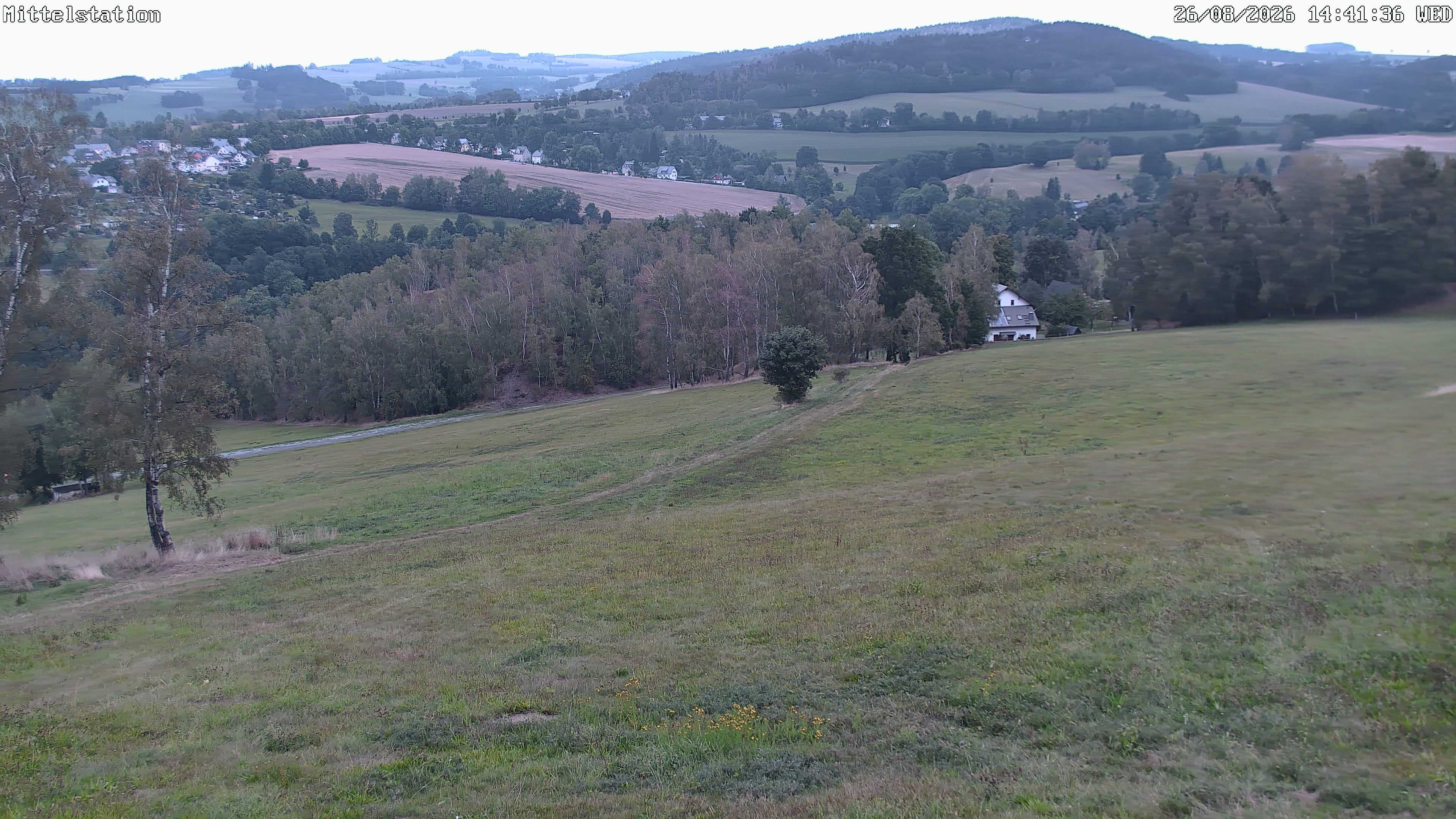 Archived image Webcam Lössnitz: Lift Middle Station