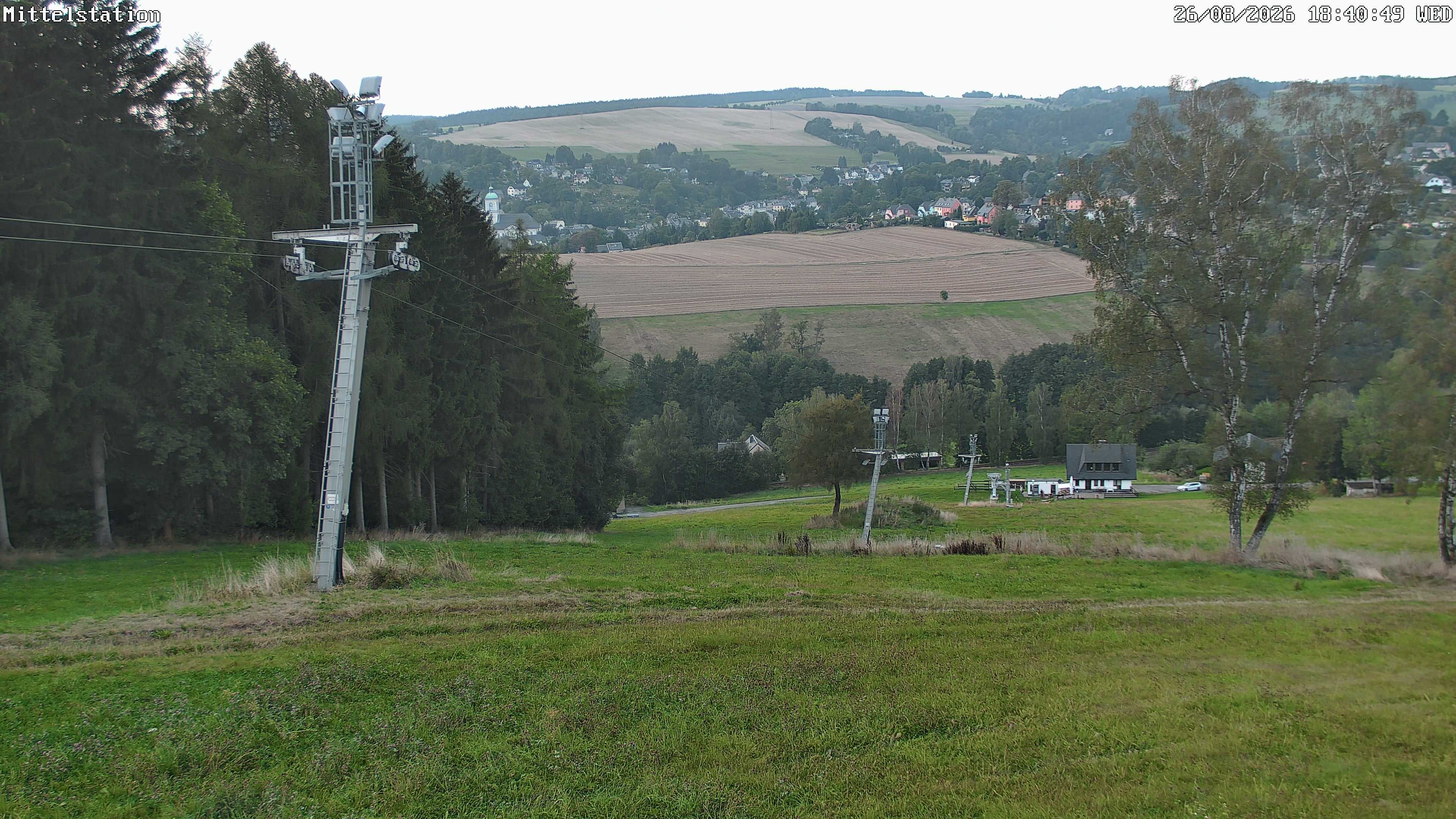 Archived image Webcam Lössnitz: Lift Middle Station