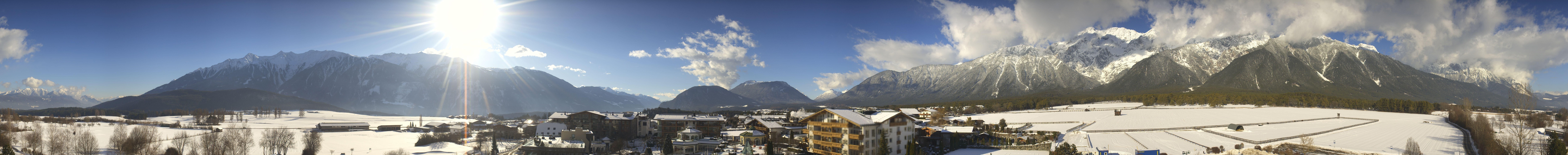Archiv Foto Webcam Alpenresort Schwarz: Mieminger Plateau