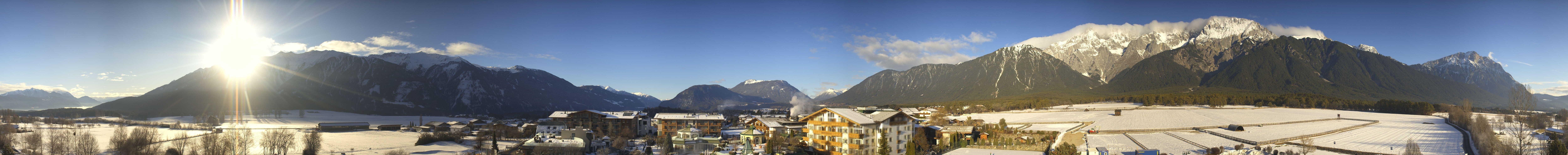 Archiv Foto Webcam Alpenresort Schwarz: Mieminger Plateau