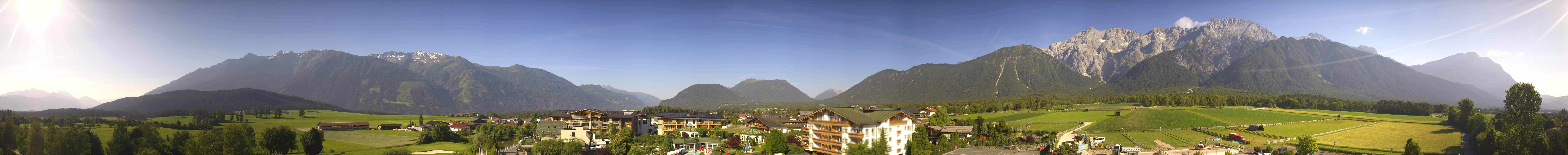 Archiv Foto Webcam Alpenresort Schwarz: Mieminger Plateau