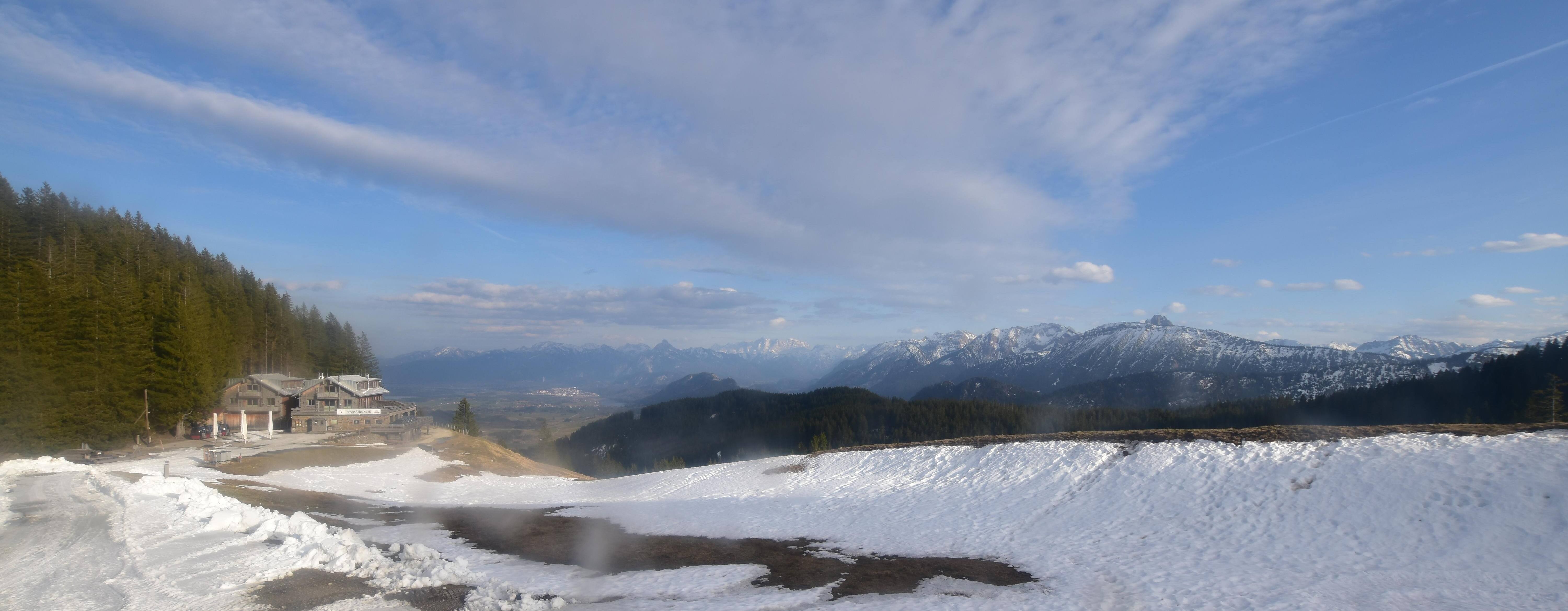 Archiv Foto Webcam Alpspitzbahn Nesselwang: Sportheim Böck
