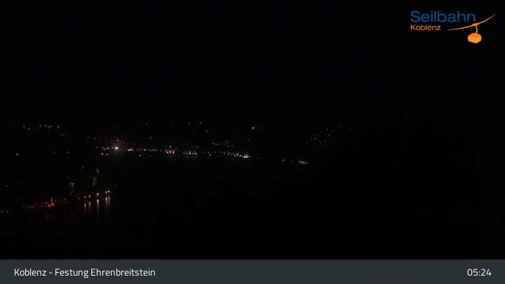 Archived image Webcam Koblenz - View from fortress and cable car