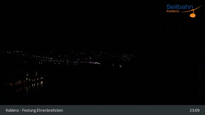 Archived image Webcam Koblenz - View from fortress and cable car