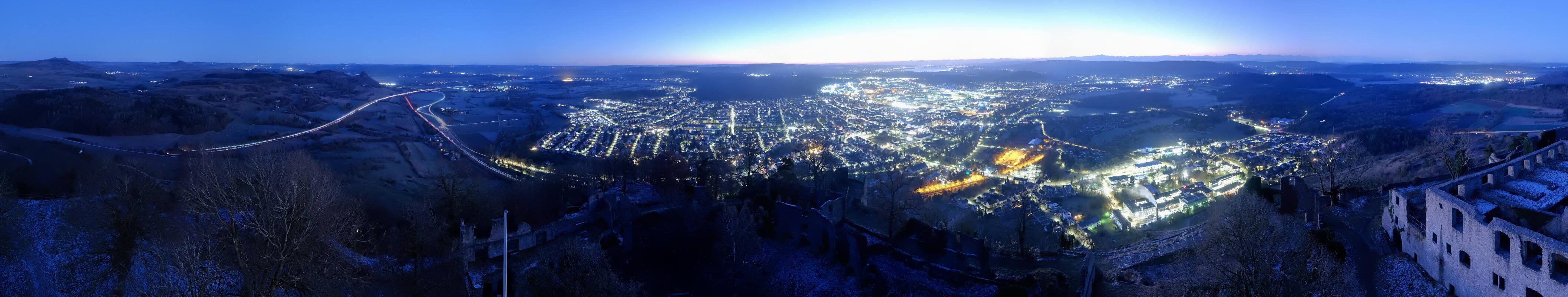 Archiv Foto Webcam Blick auf Singen von der Festung Hohentwiel