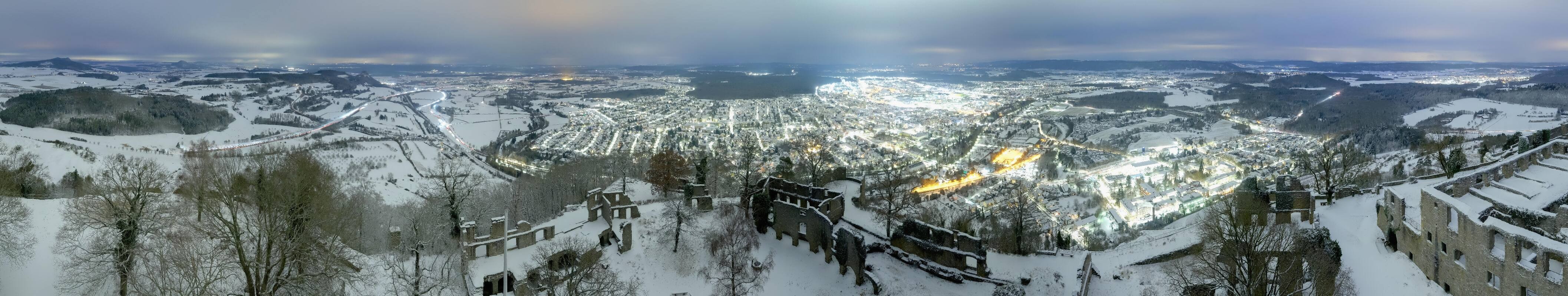 Archiv Foto Webcam Blick auf Singen von der Festung Hohentwiel