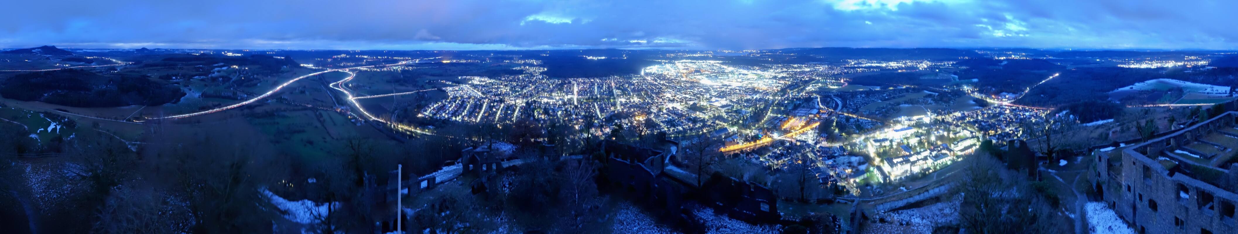 Archiv Foto Webcam Blick auf Singen von der Festung Hohentwiel