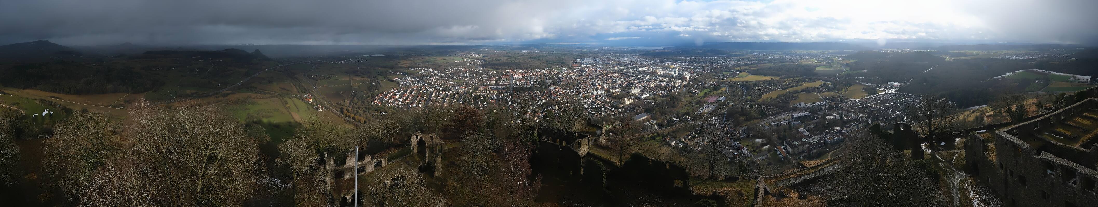 Archiv Foto Webcam Blick auf Singen von der Festung Hohentwiel