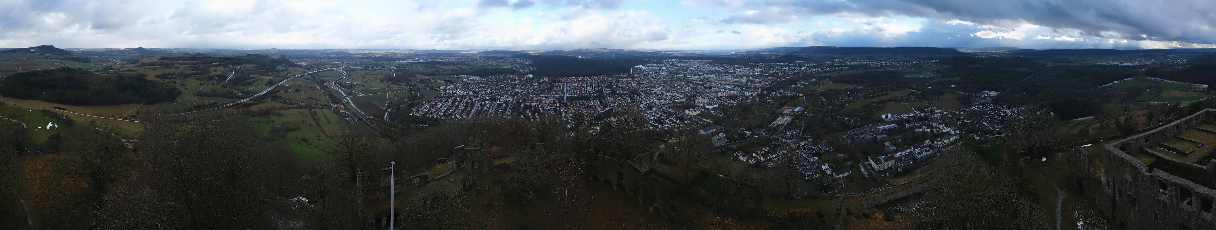 Archiv Foto Webcam Blick auf Singen von der Festung Hohentwiel