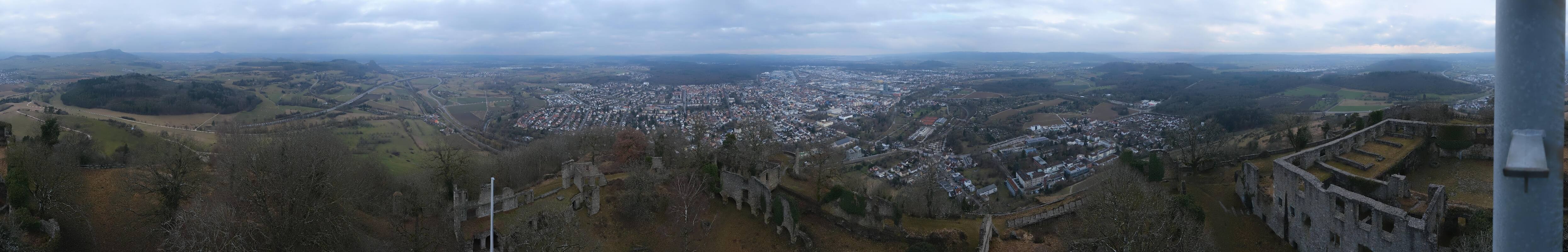 Archiv Foto Webcam Blick auf Singen von der Festung Hohentwiel
