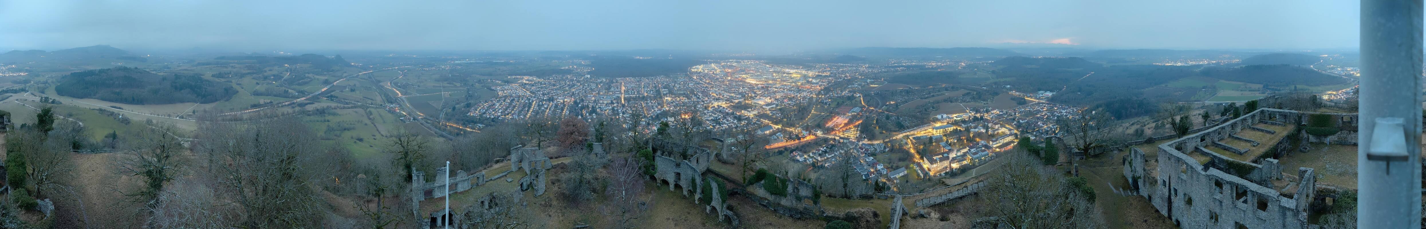 Archiv Foto Webcam Blick auf Singen von der Festung Hohentwiel