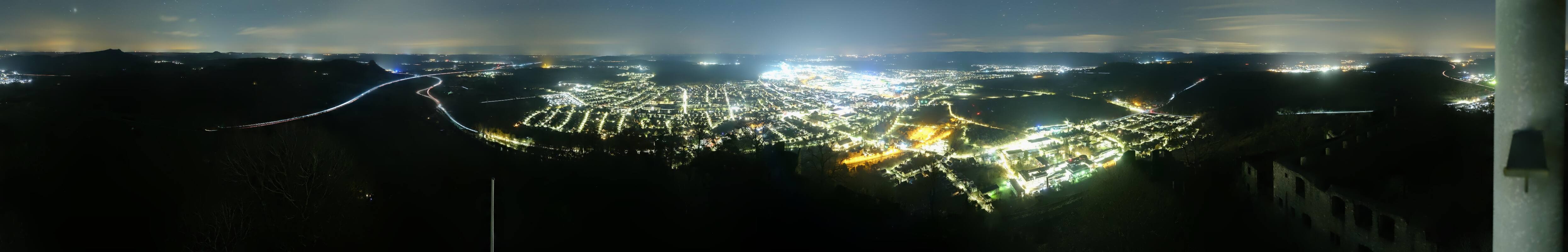 Archiv Foto Webcam Blick auf Singen von der Festung Hohentwiel