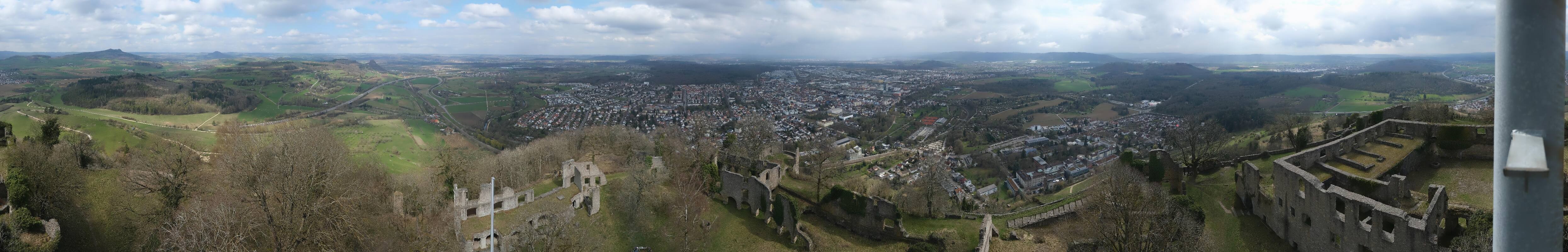Archiv Foto Webcam Blick auf Singen von der Festung Hohentwiel