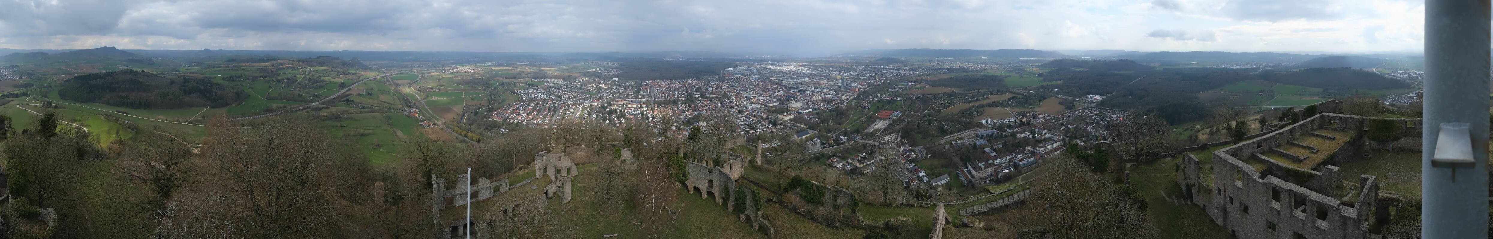 Archiv Foto Webcam Blick auf Singen von der Festung Hohentwiel