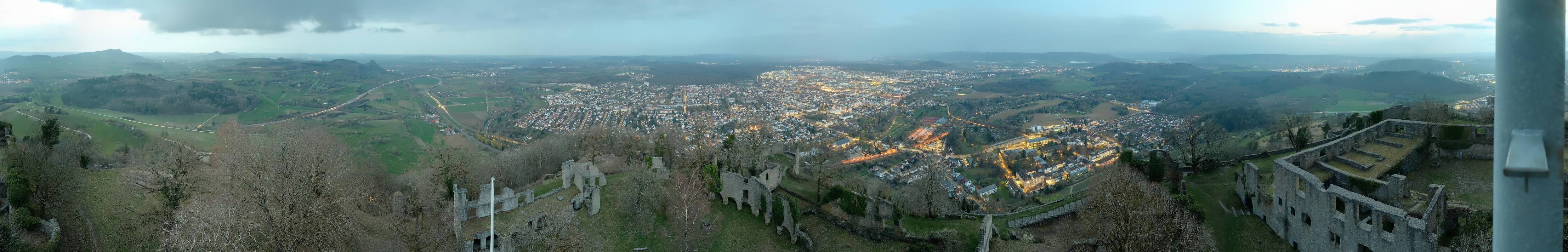 Archiv Foto Webcam Blick auf Singen von der Festung Hohentwiel